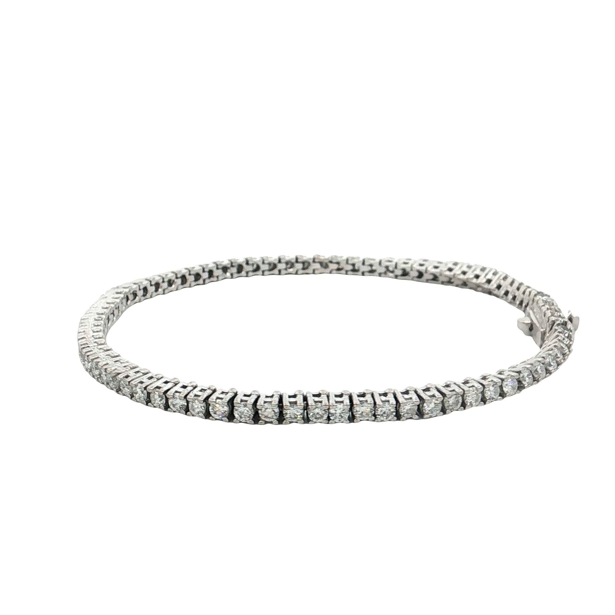 3 Carat Diamond Tennis Bracelet 14k White Gold - Image 2
