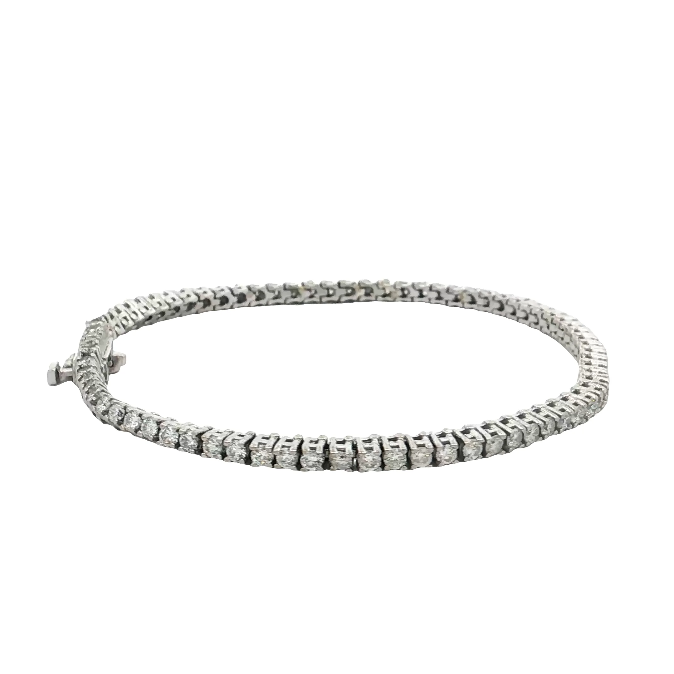3 Carat Diamond Tennis Bracelet 14k White Gold - Image 4