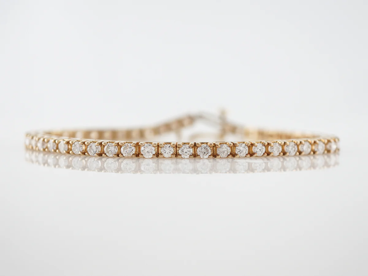3 Carat Diamond Tennis Bracelet in 14k Yellow Gold