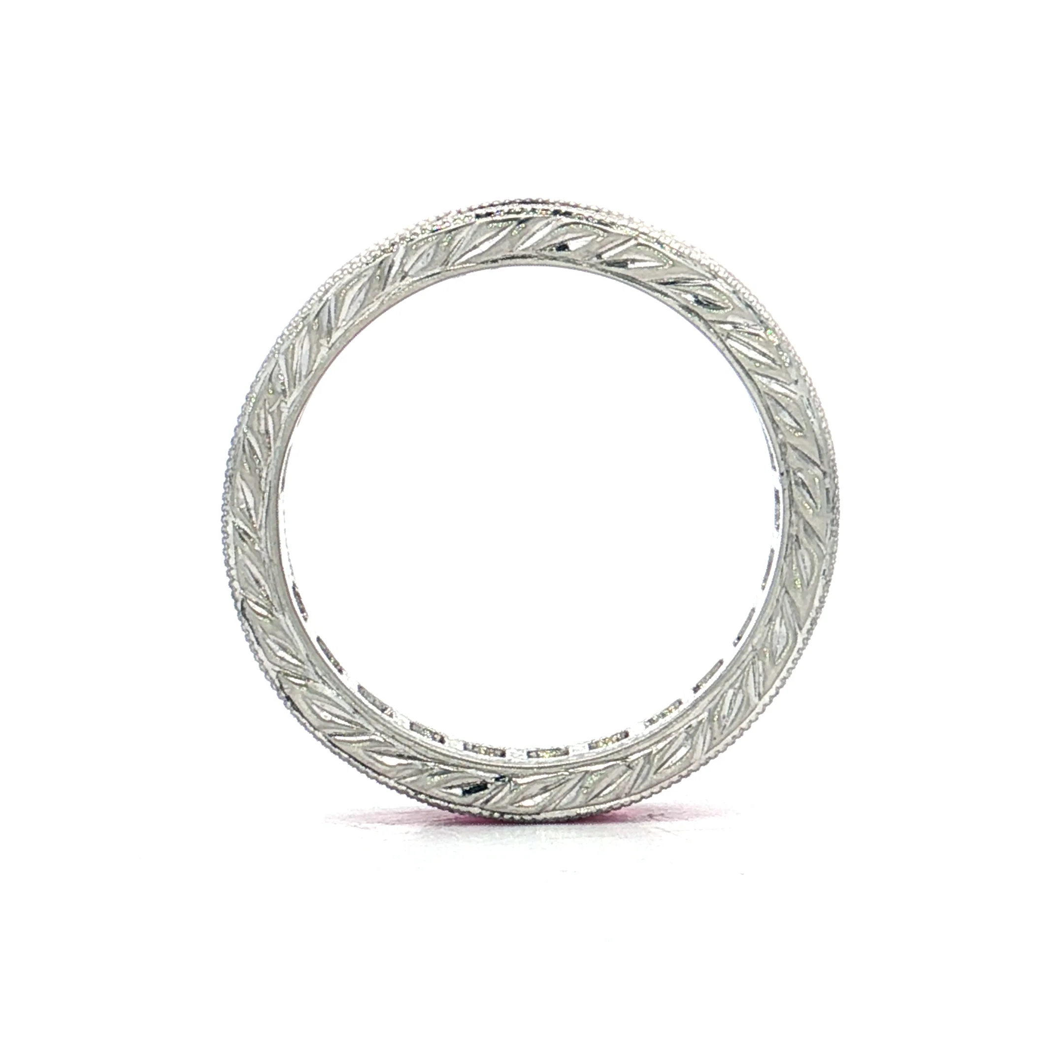 3 Carat French Cut Ruby Eternity Band Platinum - Image 5