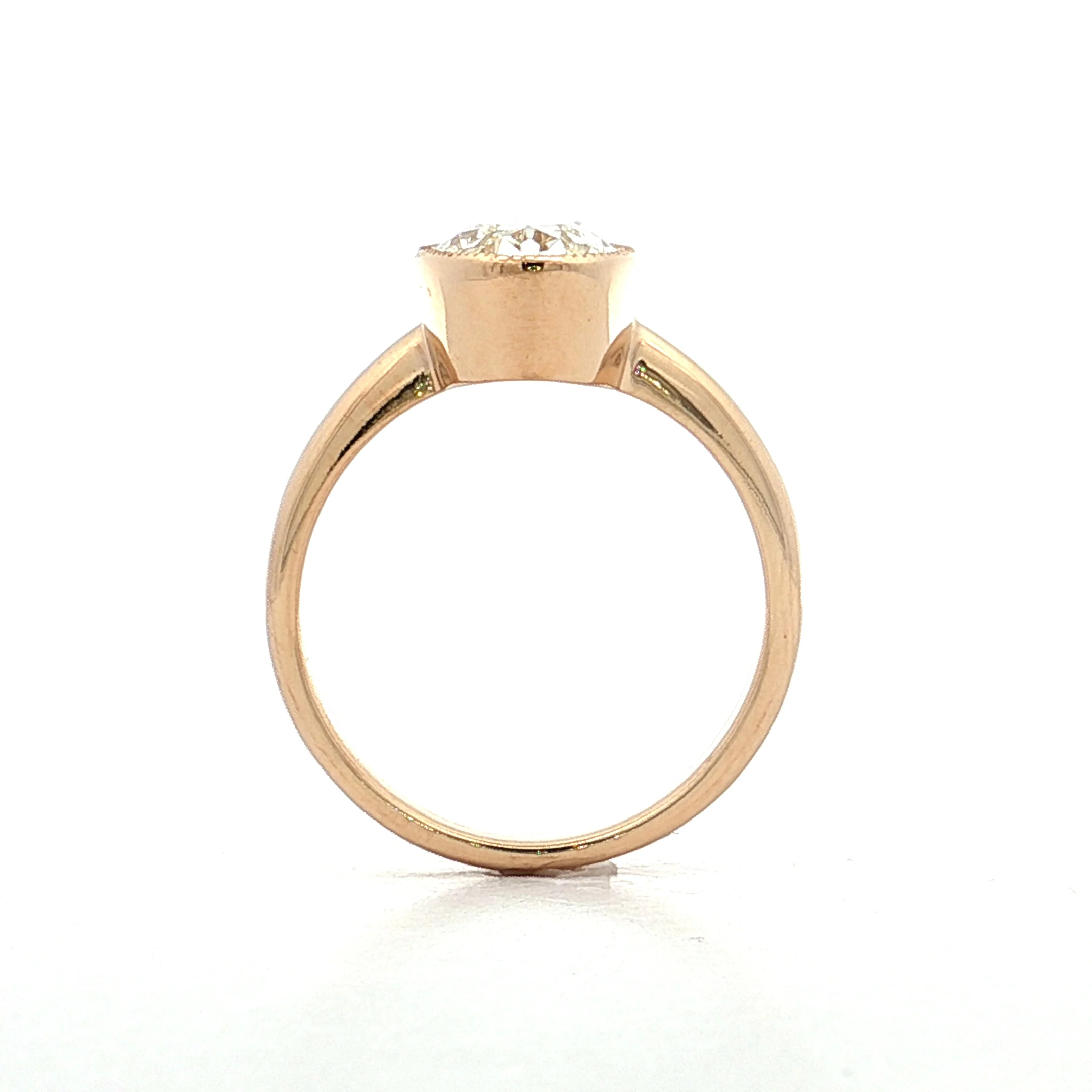 3 Carat GIA Moval Diamond Engagement Ring 14k - Image 4