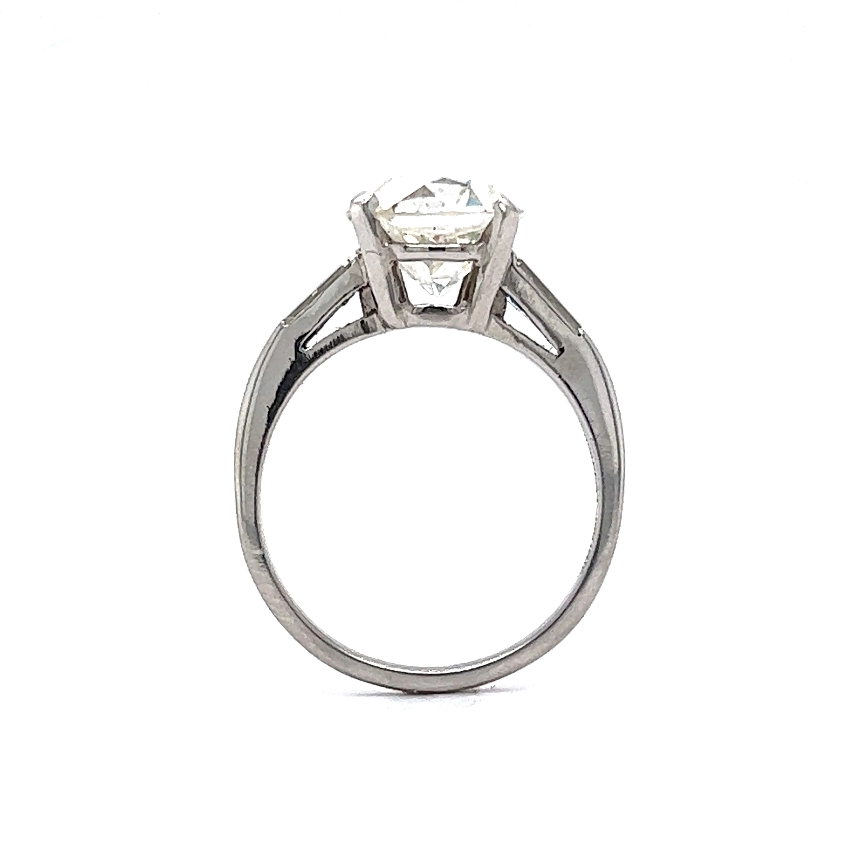 3 Carat Old European Diamond Engagement Ring in Platinum - Image 4
