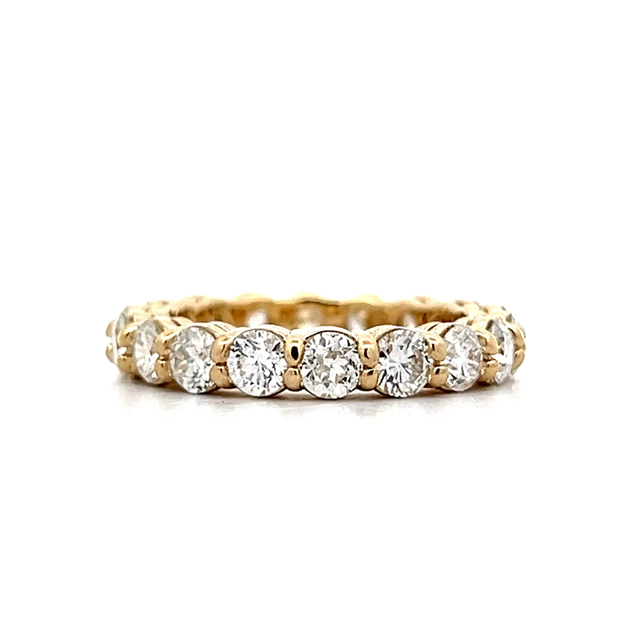 3 Carat Round Brilliant Diamond Eternity Band 14k