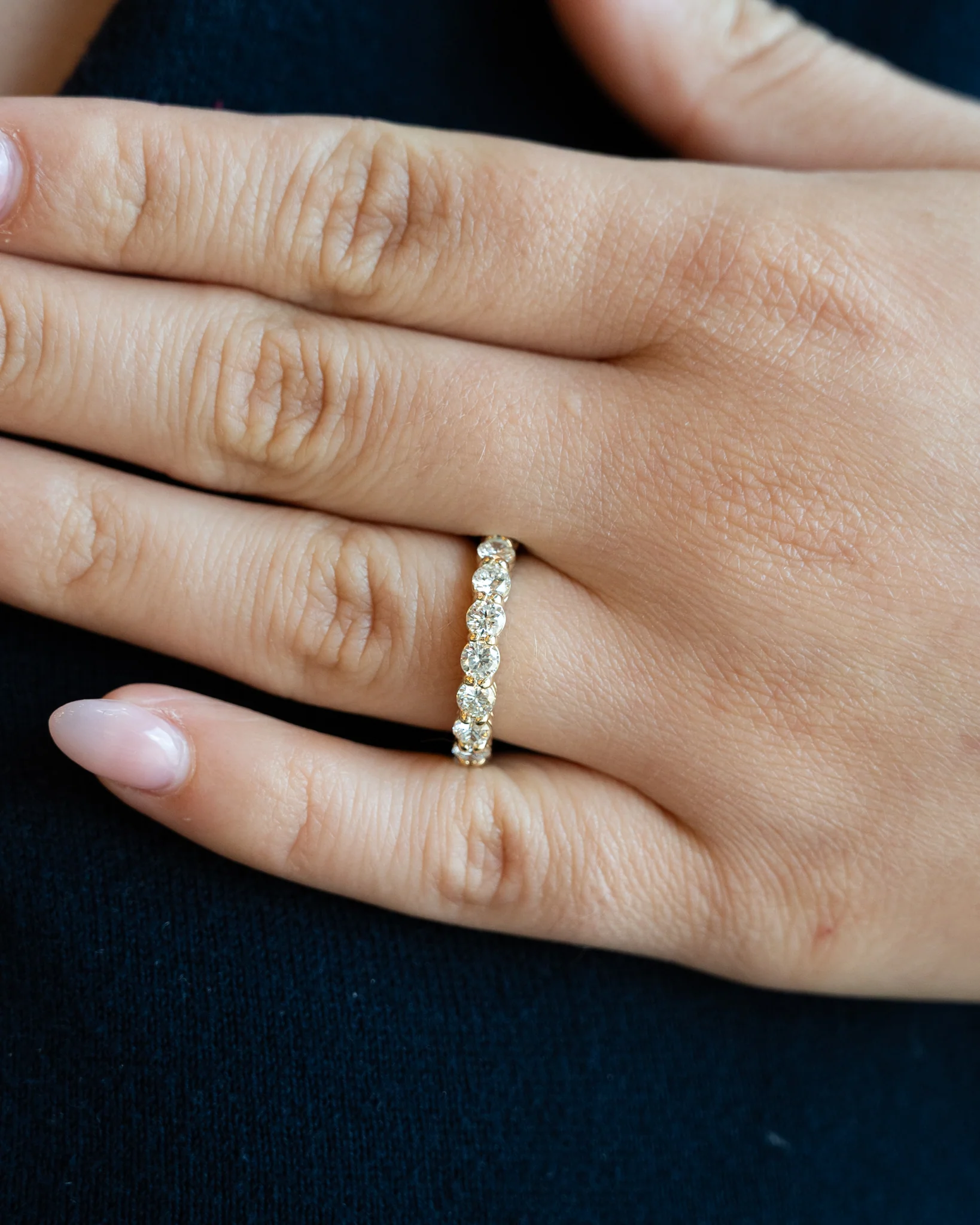 3 Carat Round Brilliant Diamond Eternity Band 14k - Image 7