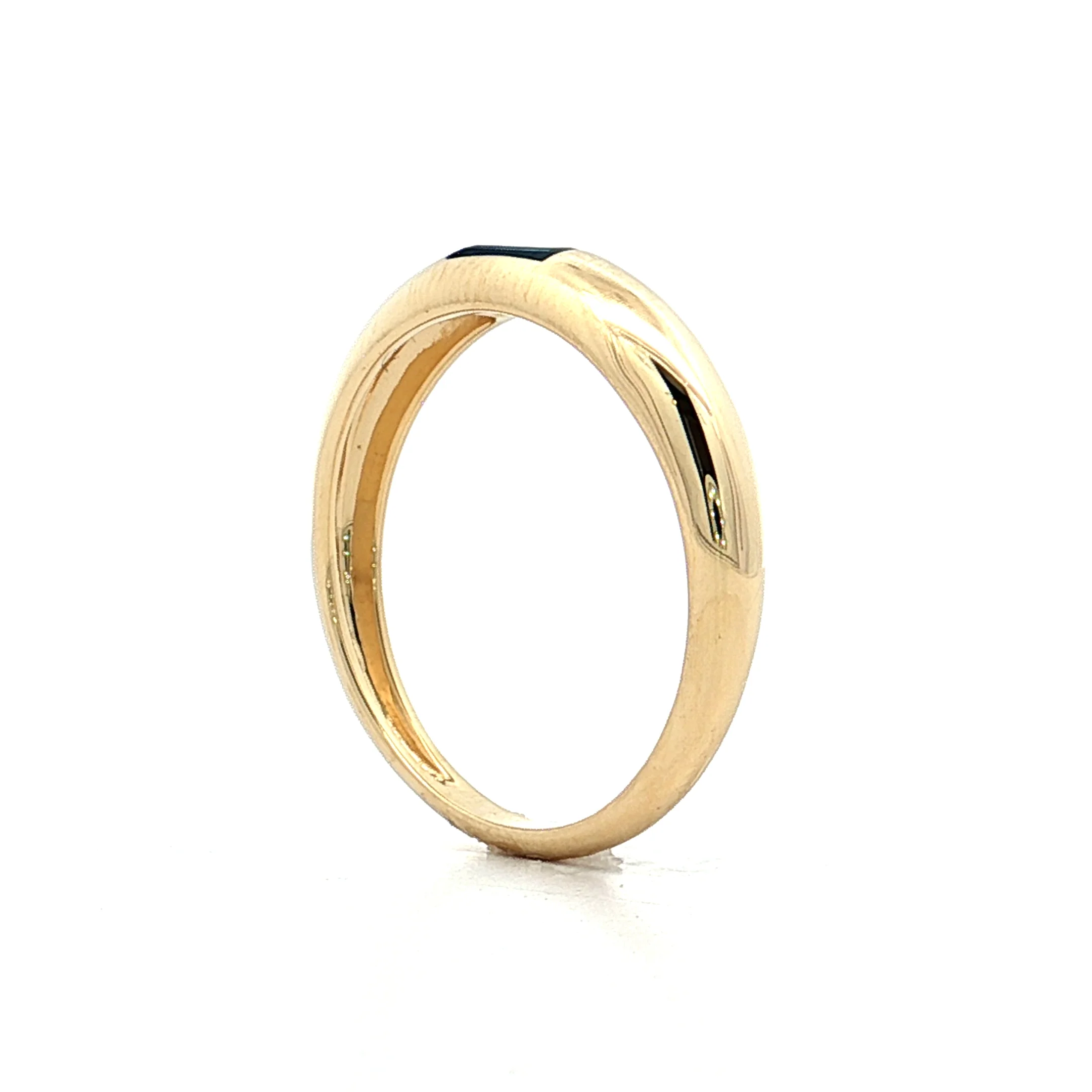 .30 Baguette Sapphire Stacking Ring in 14k Yellow Gold - Image 5