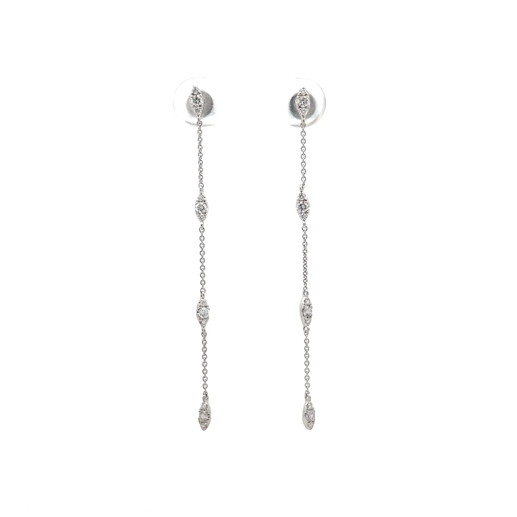 .30 Diamond Dangle Drop Earrings in 18k