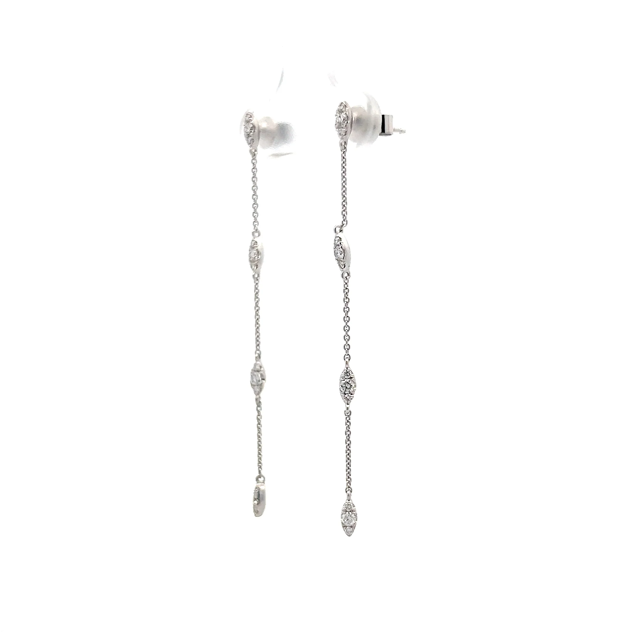 .30 Diamond Dangle Drop Earrings in 18k - Image 2