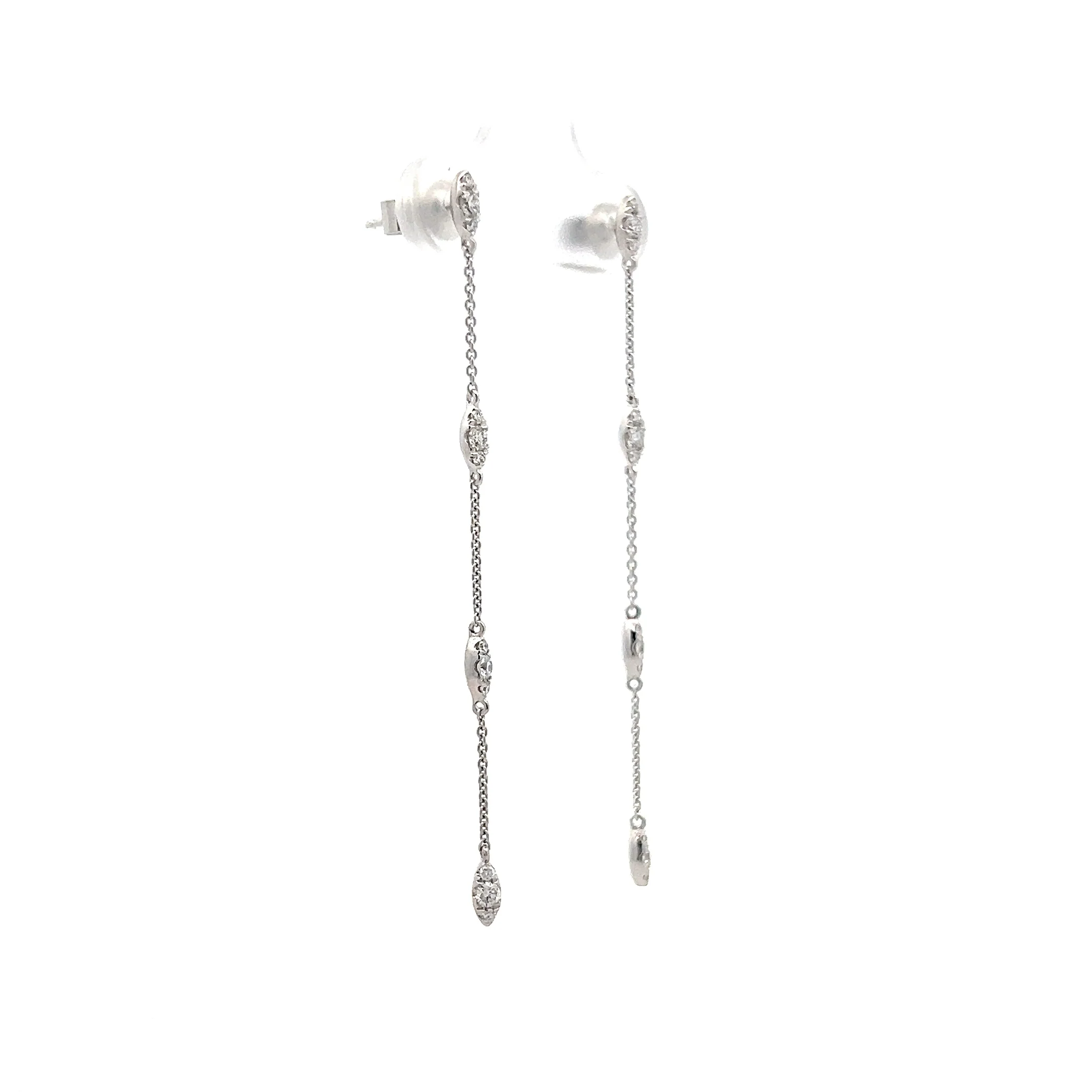 .30 Diamond Dangle Drop Earrings in 18k - Image 3