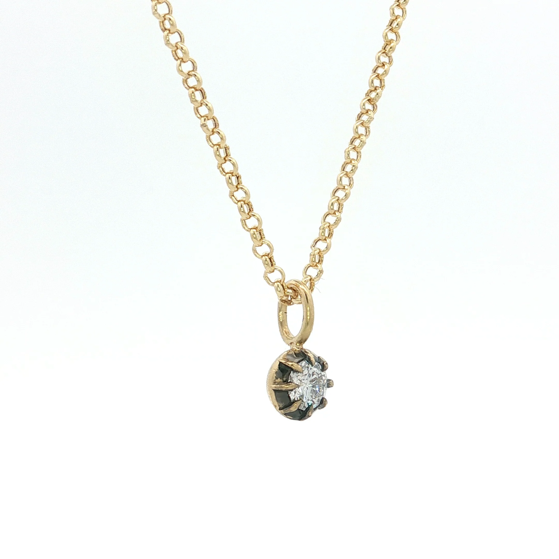 .30 GIA Round Brilliant Diamond Pendant Necklace 18k - Image 3
