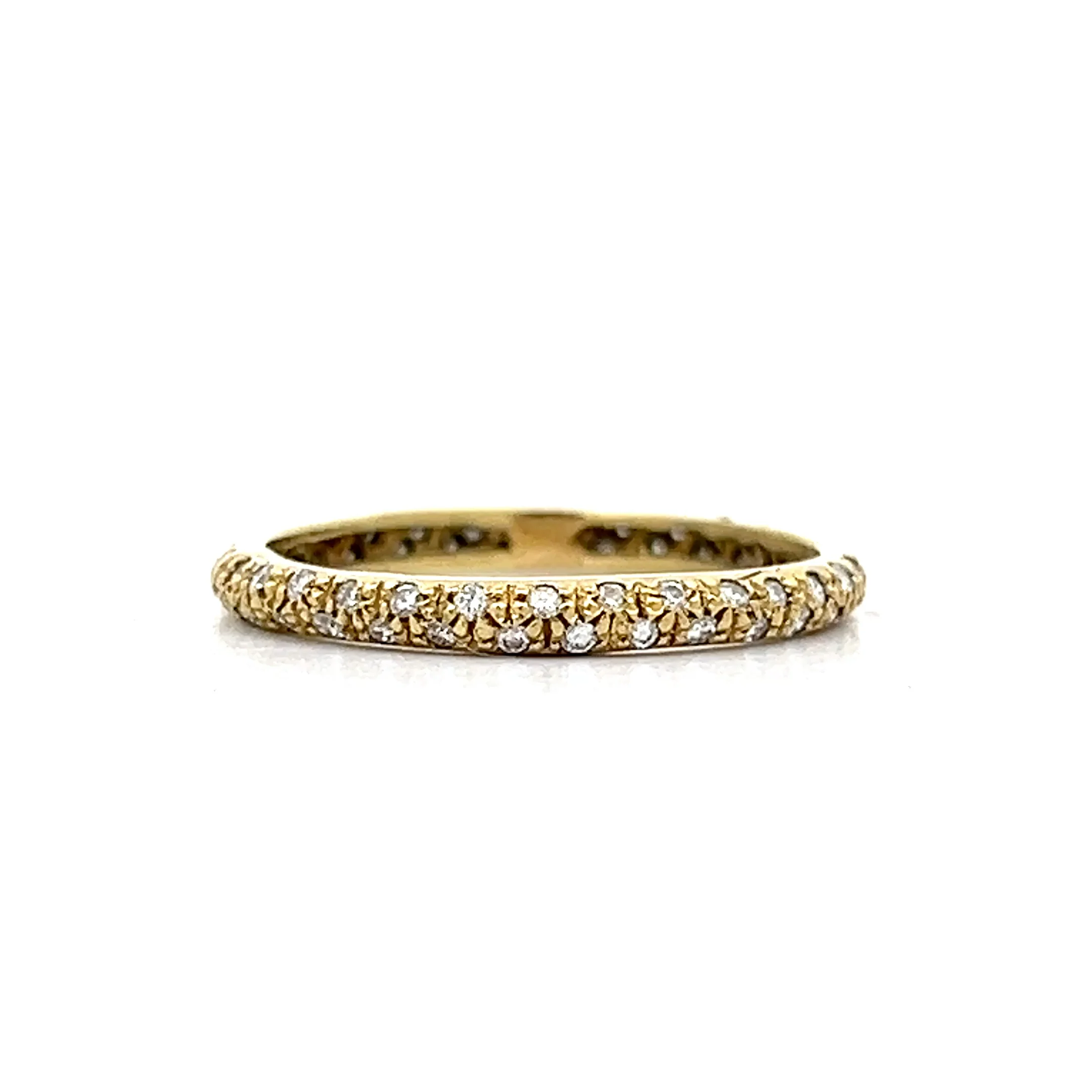 .30 Pave Diamond Eternity Wedding Band in 18k