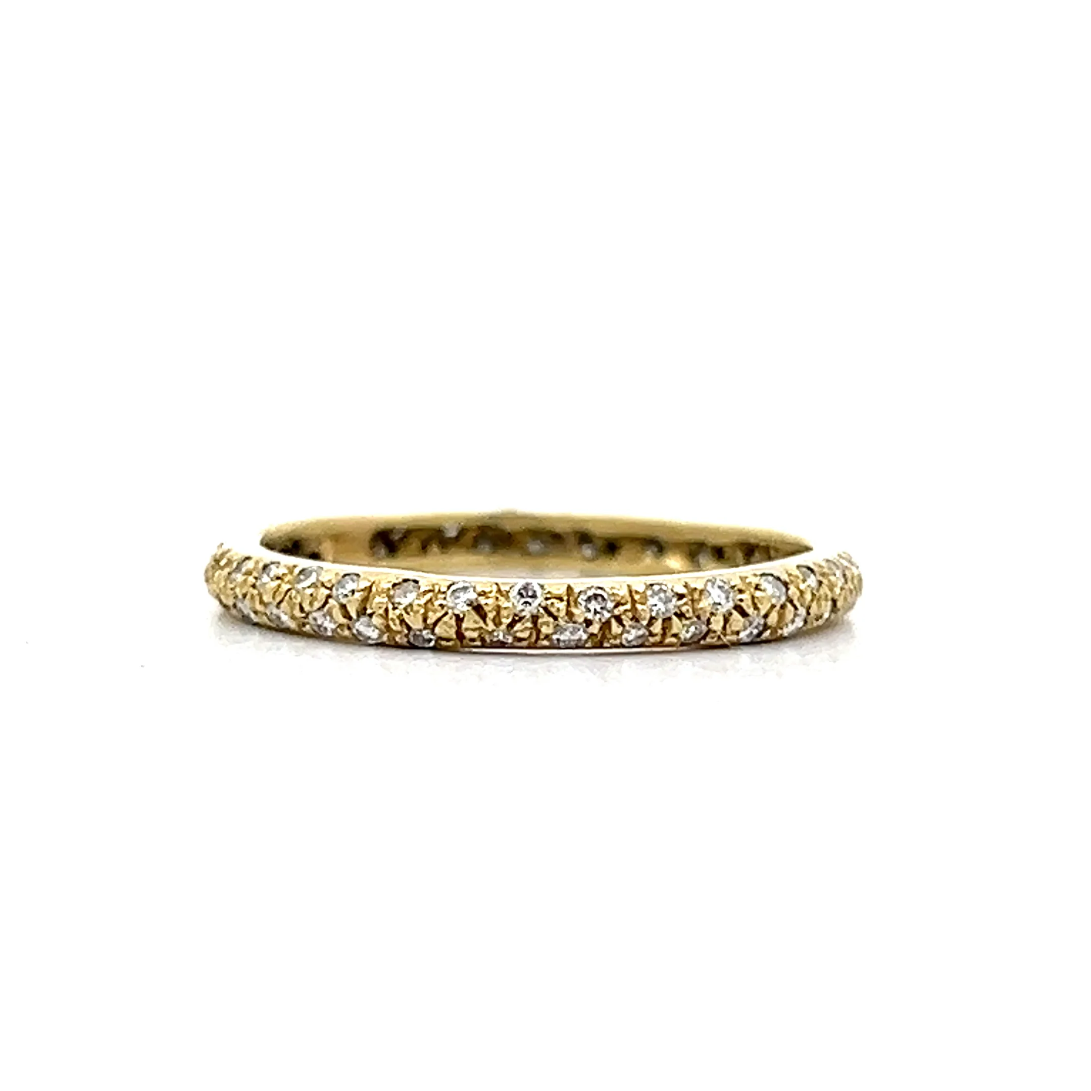 .30 Pave Diamond Eternity Wedding Band in 18k - Image 3