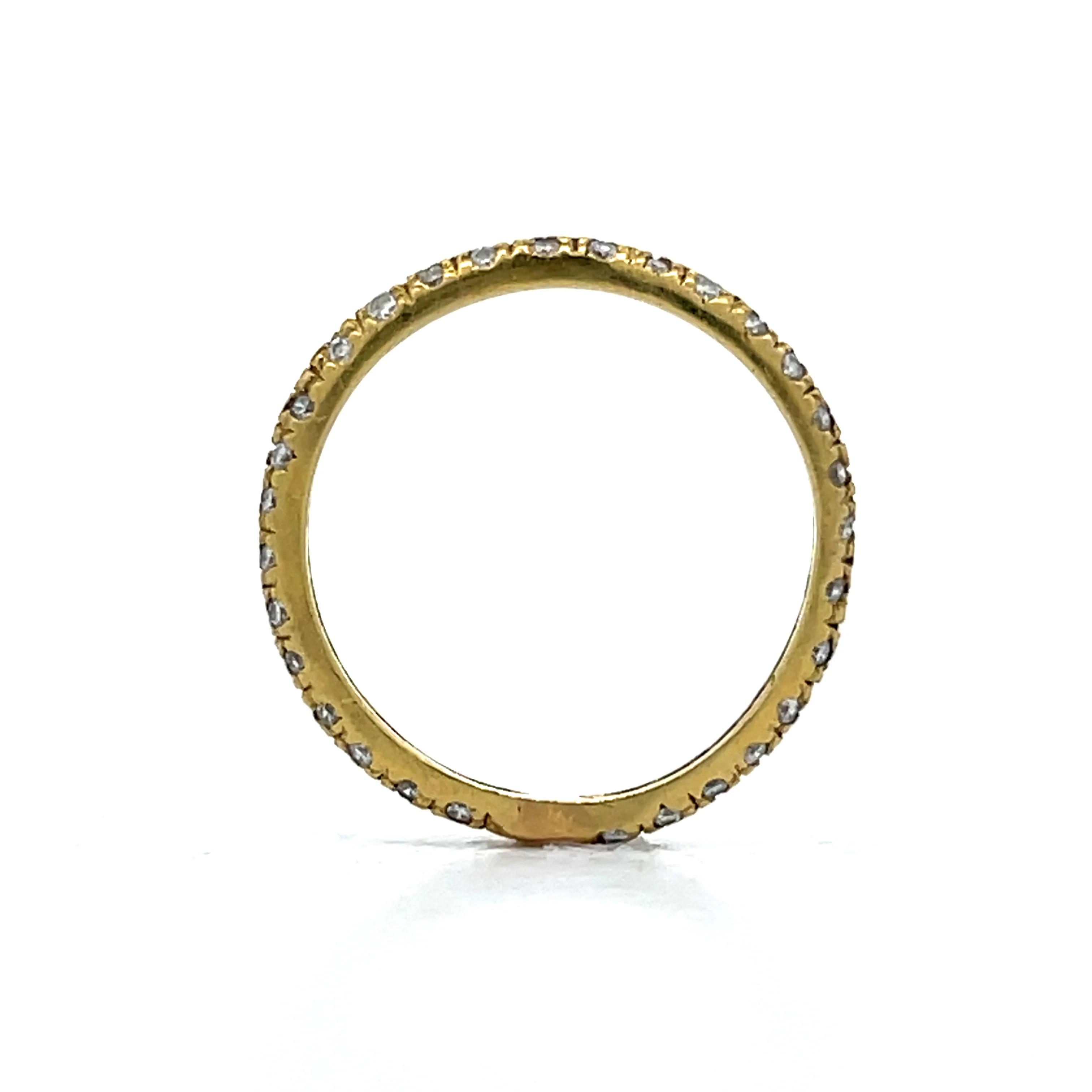 .30 Pave Diamond Eternity Wedding Band in 18k - Image 4