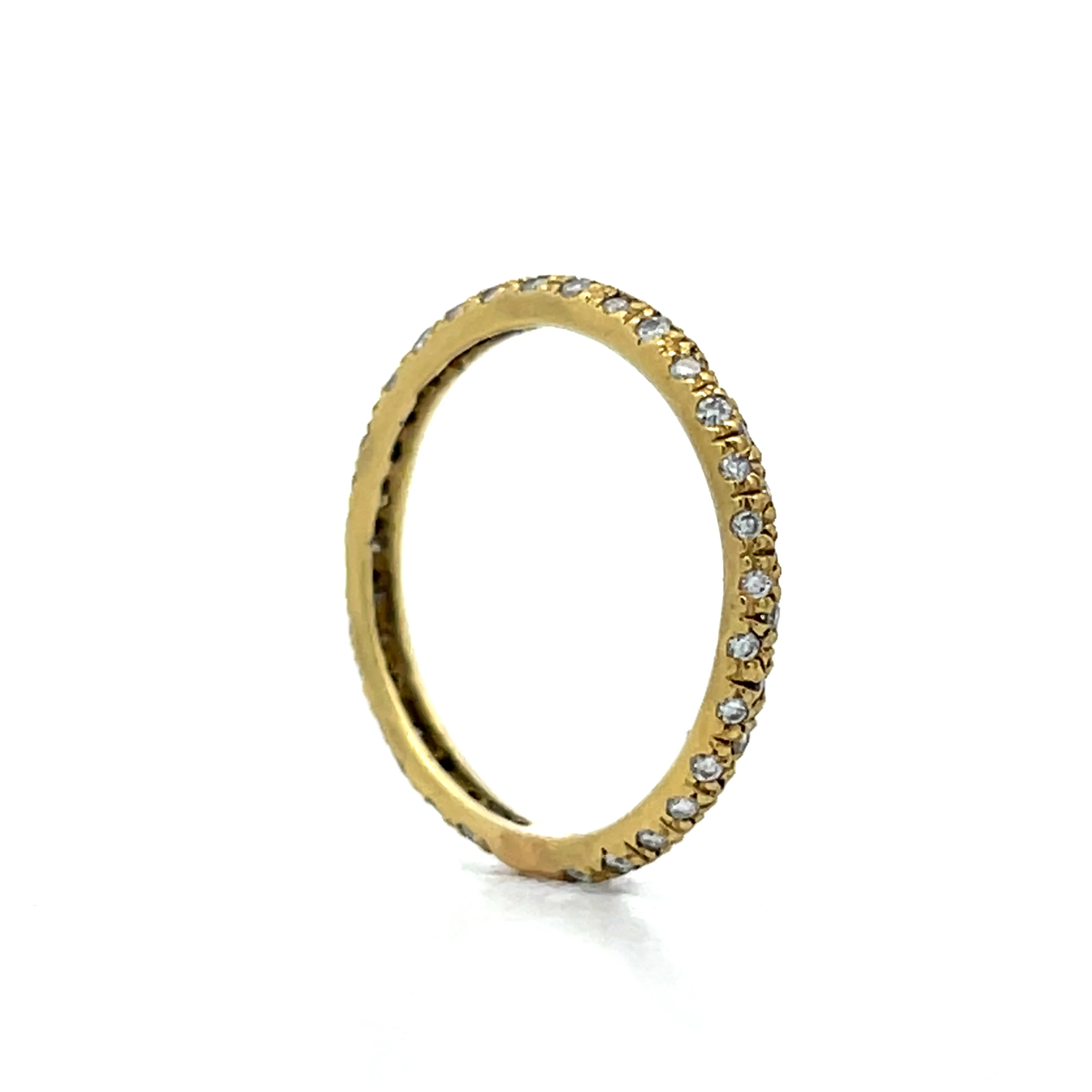 .30 Pave Diamond Eternity Wedding Band in 18k - Image 5
