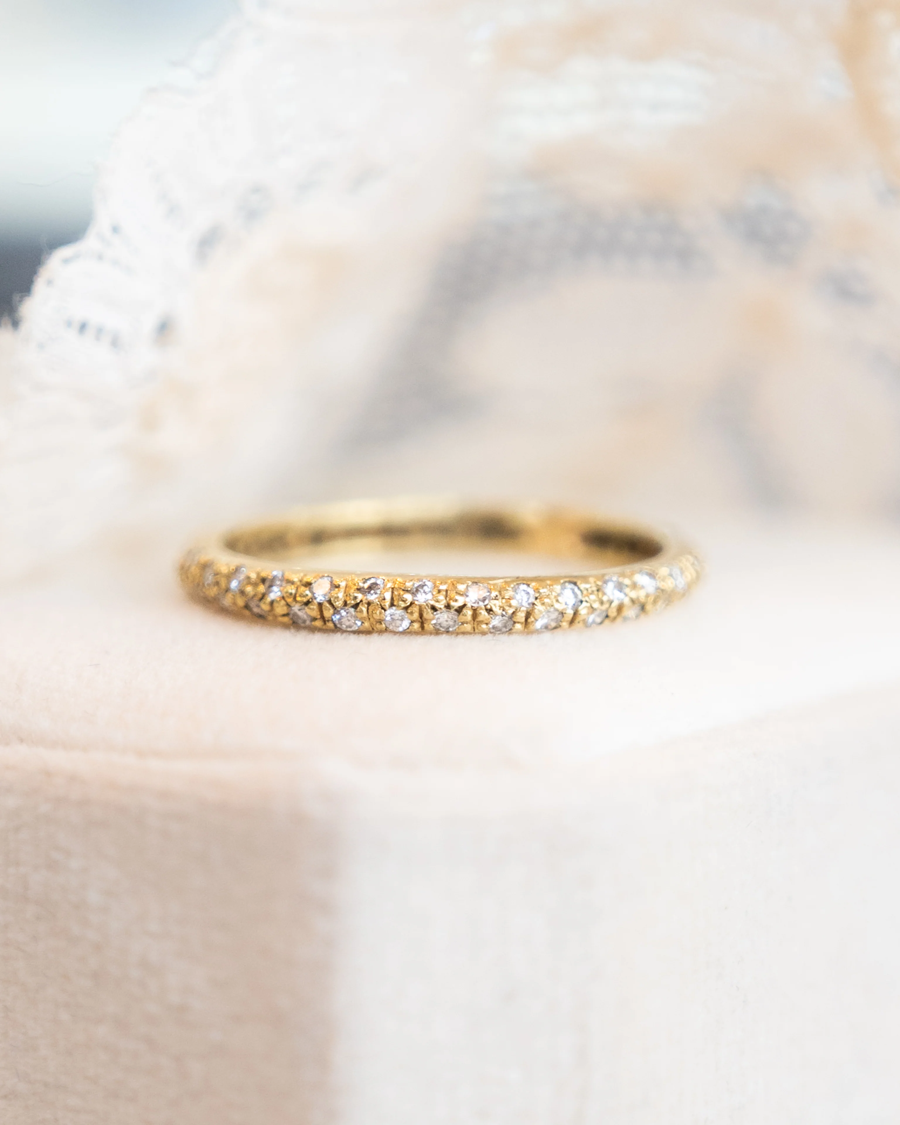 .30 Pave Diamond Eternity Wedding Band in 18k - Image 6