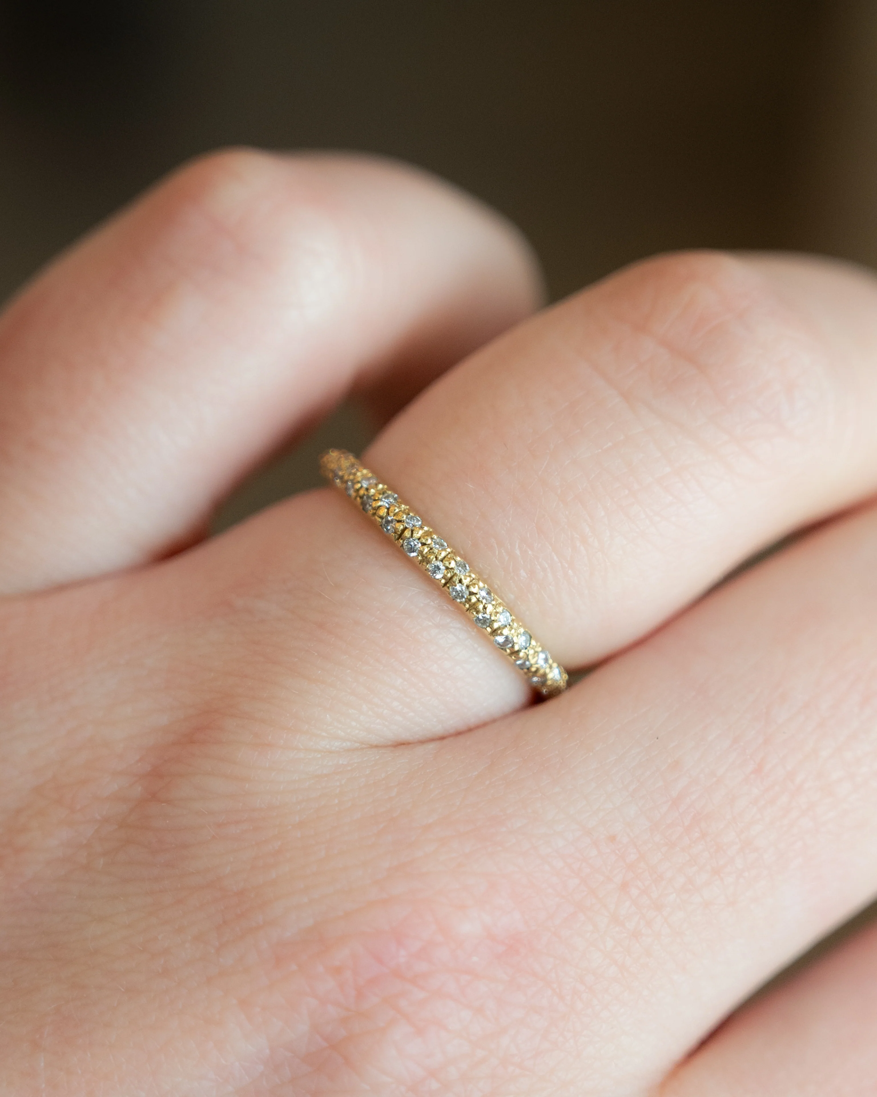 .30 Pave Diamond Eternity Wedding Band in 18k - Image 7