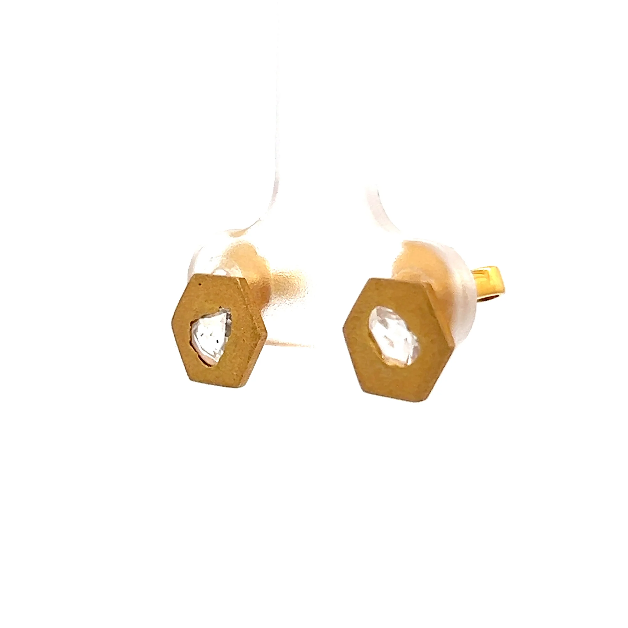 .30 Pear Rose Cut Diamond Earrings in 18k - Image 2