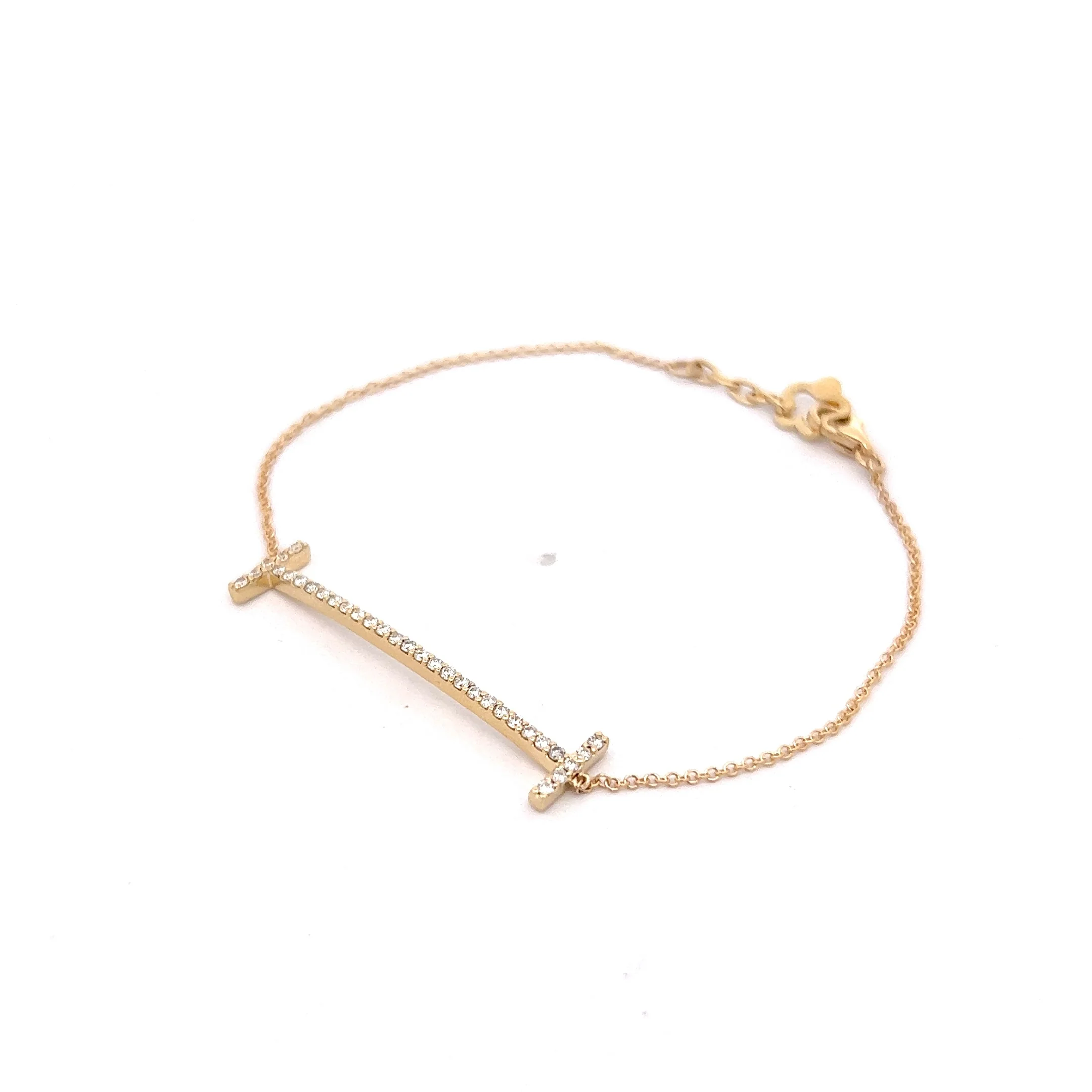 .30 Round Diamond Bracelet, Yellow Gold - Image 2