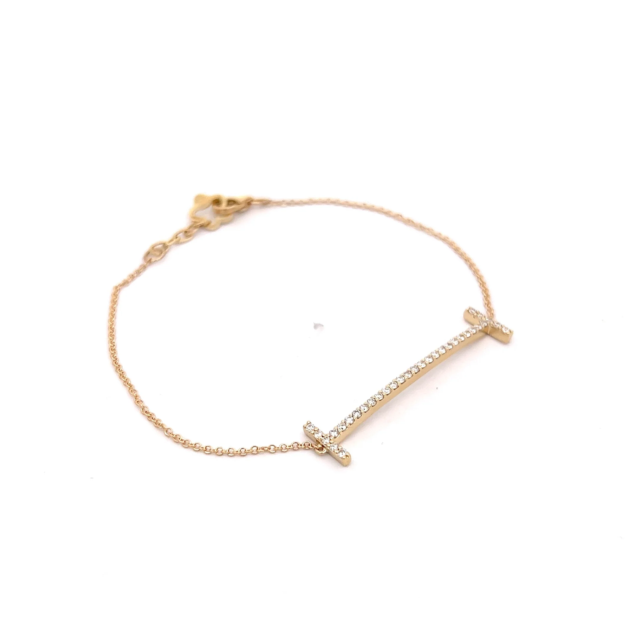 .30 Round Diamond Bracelet, Yellow Gold - Image 3