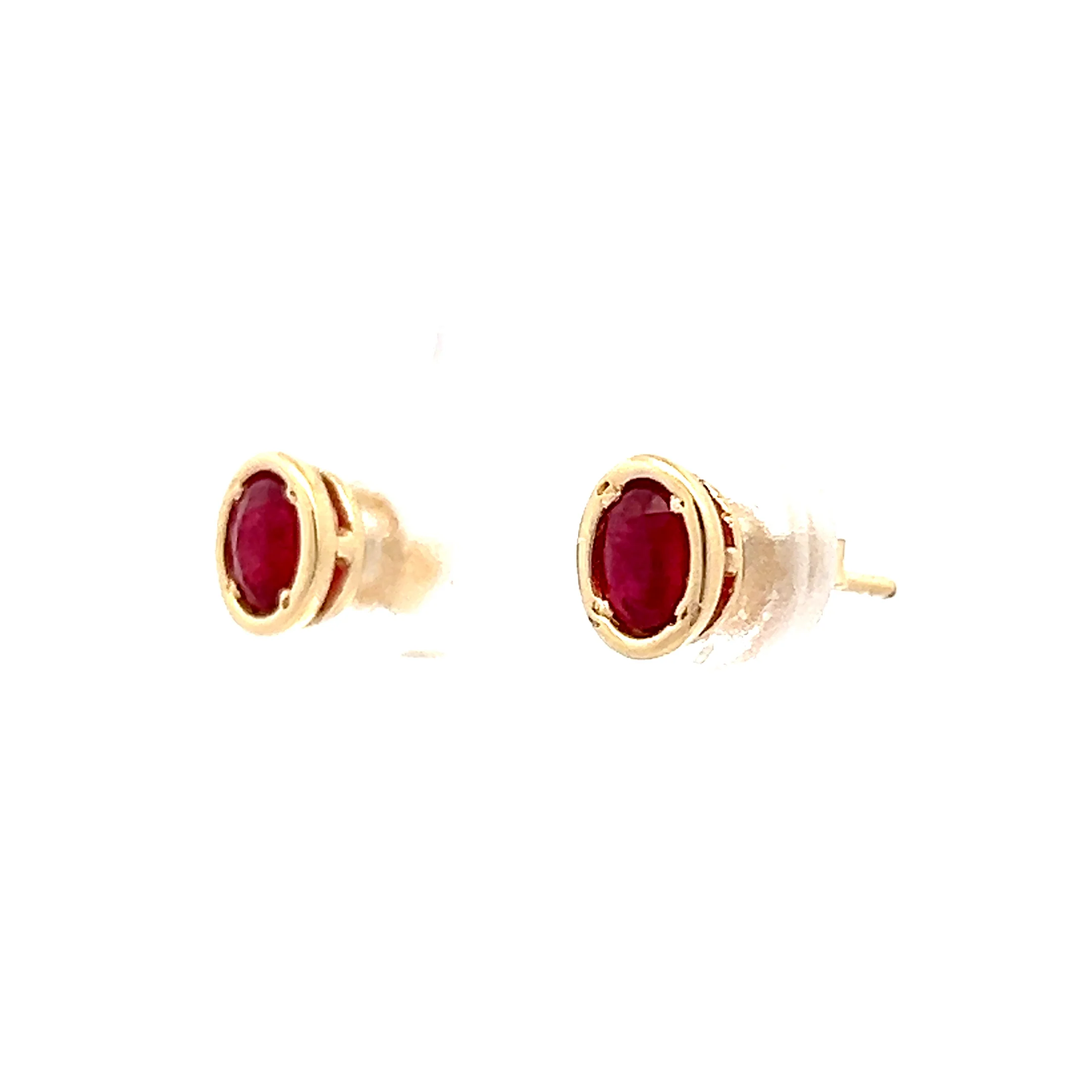 .30 Ruby Stud Earrings in 14k Yellow Gold - Image 2