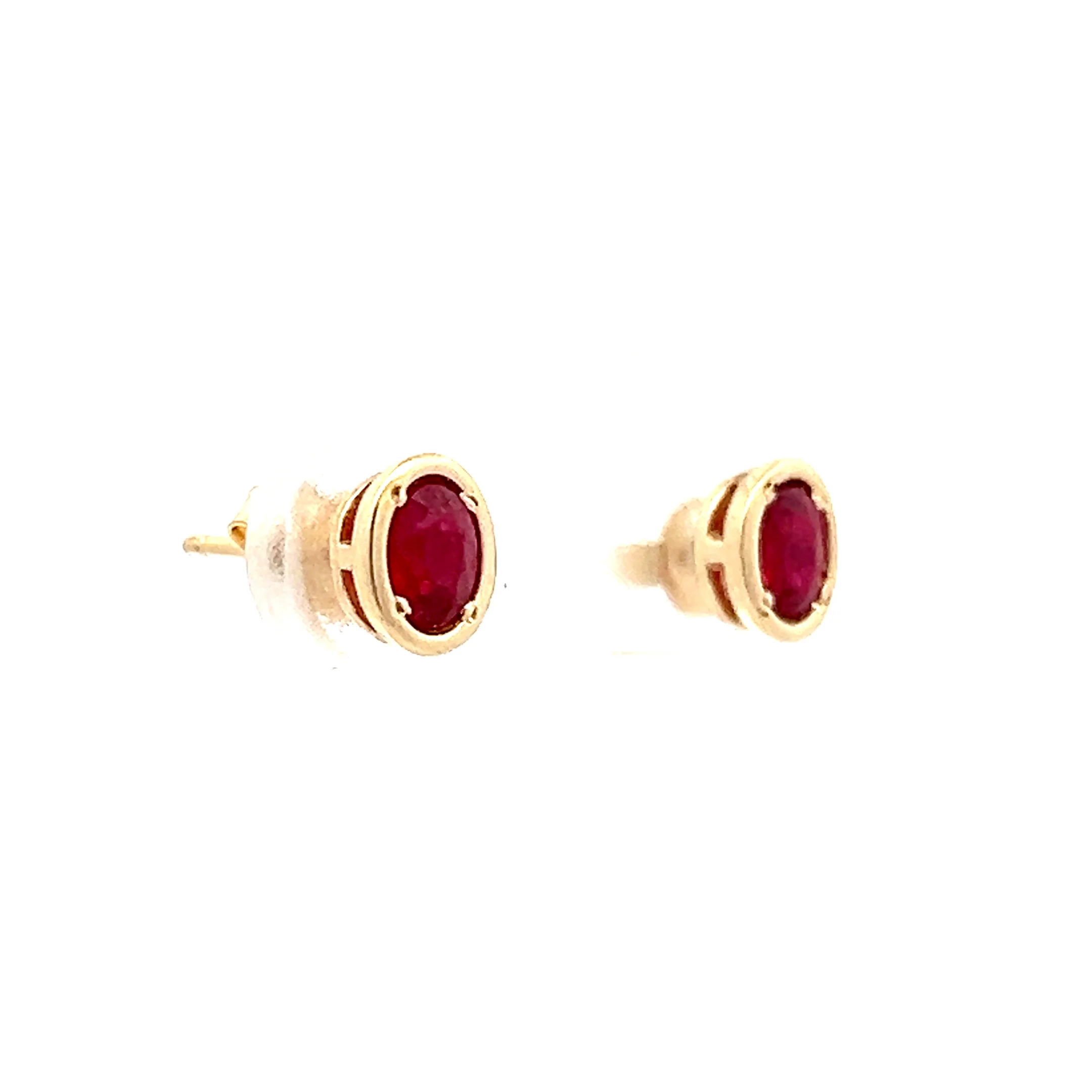.30 Ruby Stud Earrings in 14k Yellow Gold - Image 3