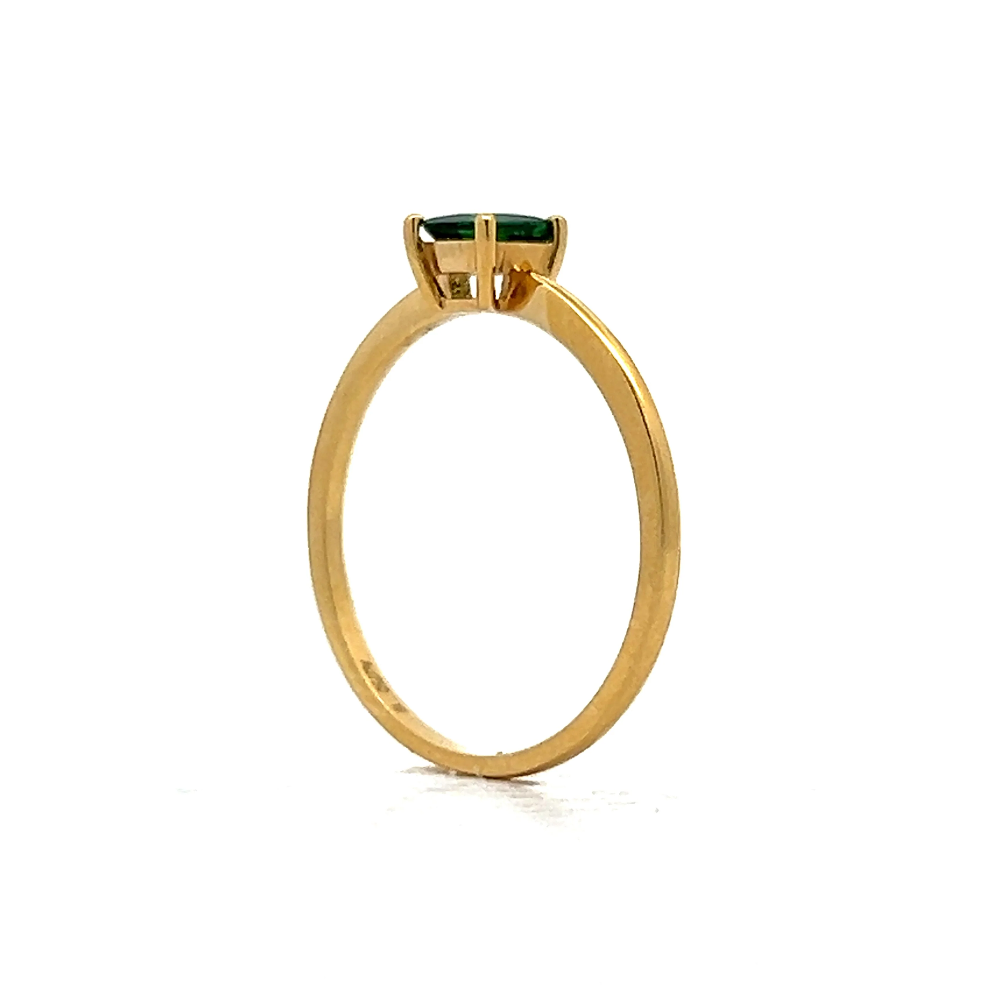.30 Solitaire Tsavorite Garnet in 18k Yellow Gold - Image 5
