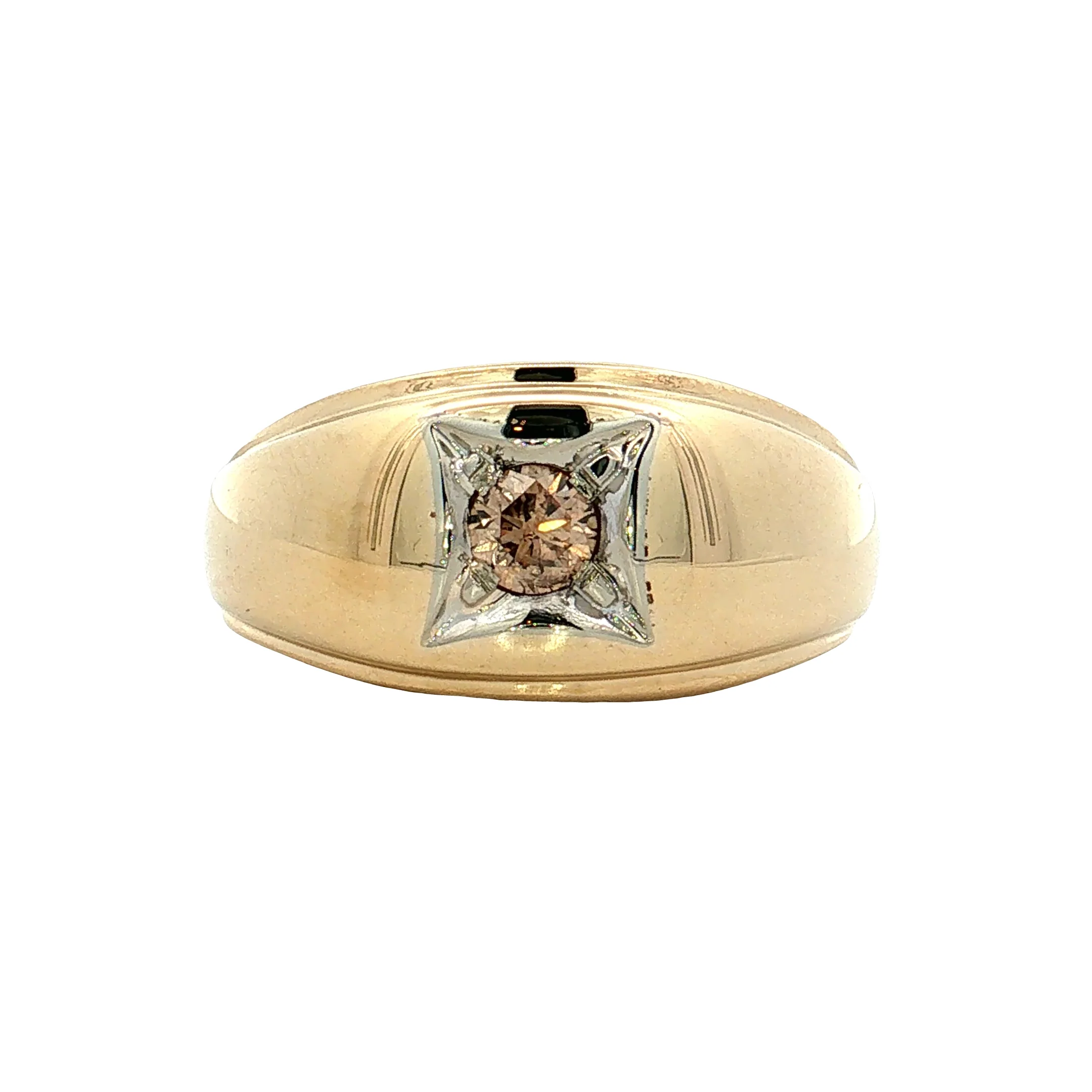 .30 Vintage Mid-Century Diamond Men's Ring 14k