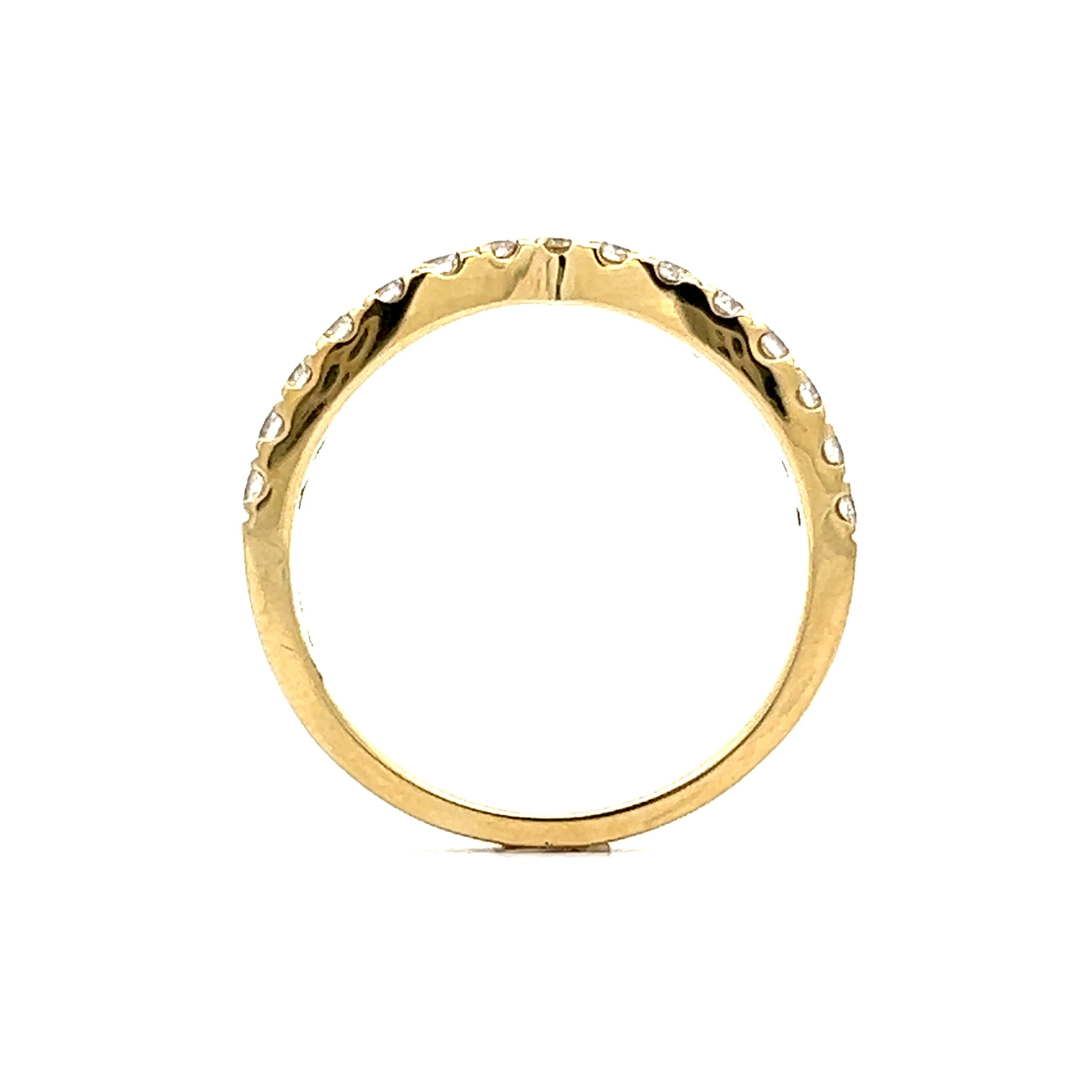.30 Diamond Contoured Stacking Ring in 14K Yellow Gold - Image 5