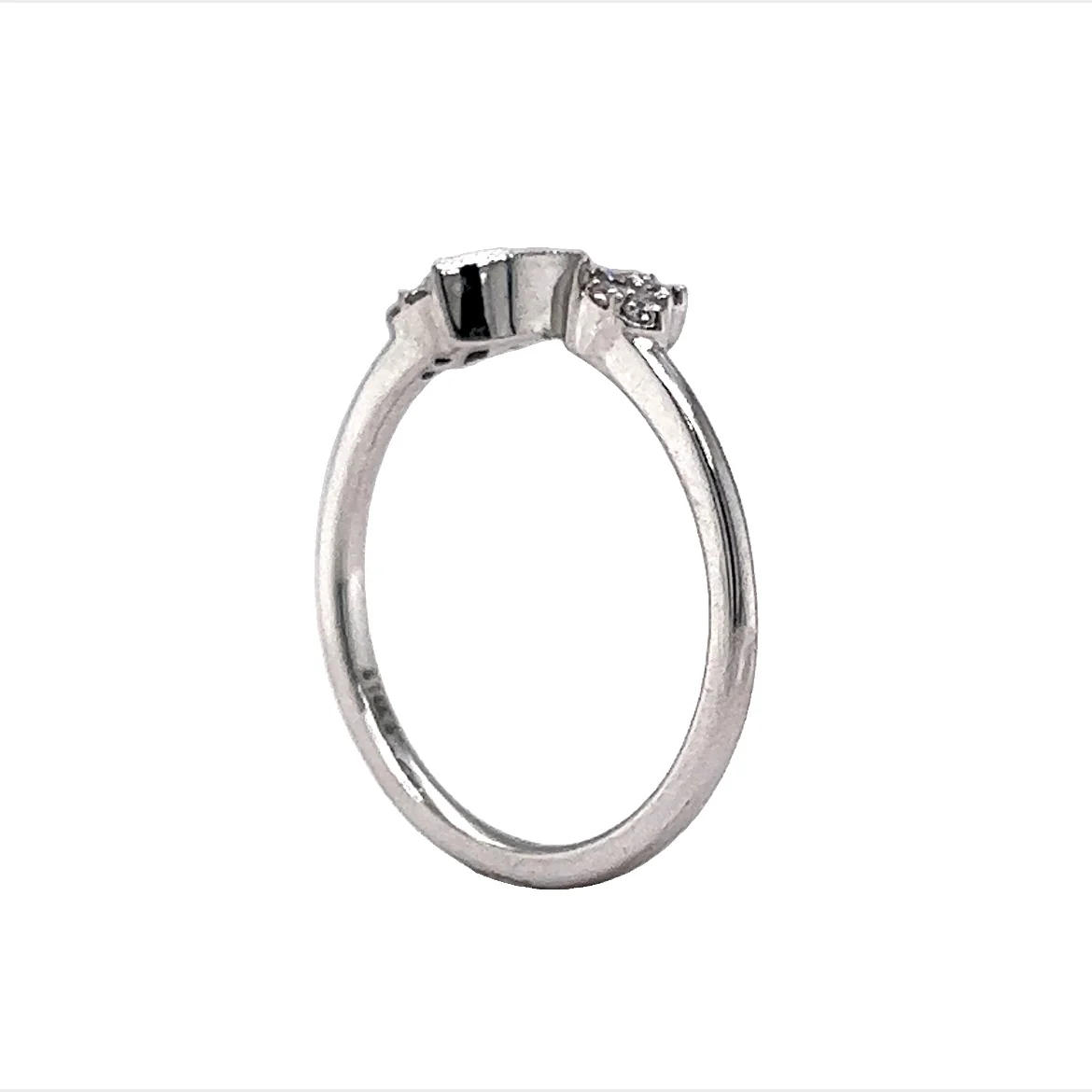 .31 Contour Diamond Wedding Band in 14k White Gold - Image 4