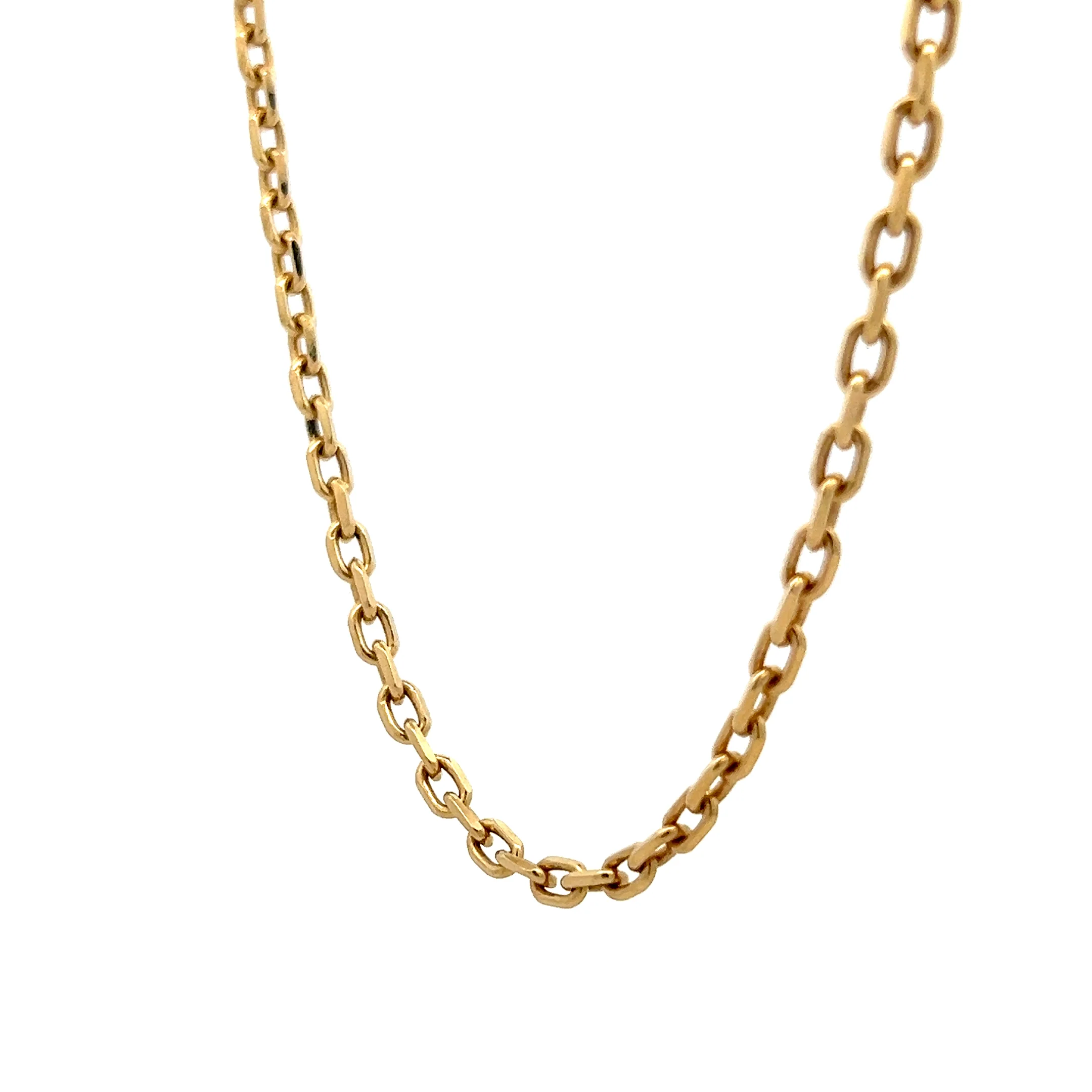 31 Inch Oval Curb Link Necklace in 18k Yellow Gold - Image 2