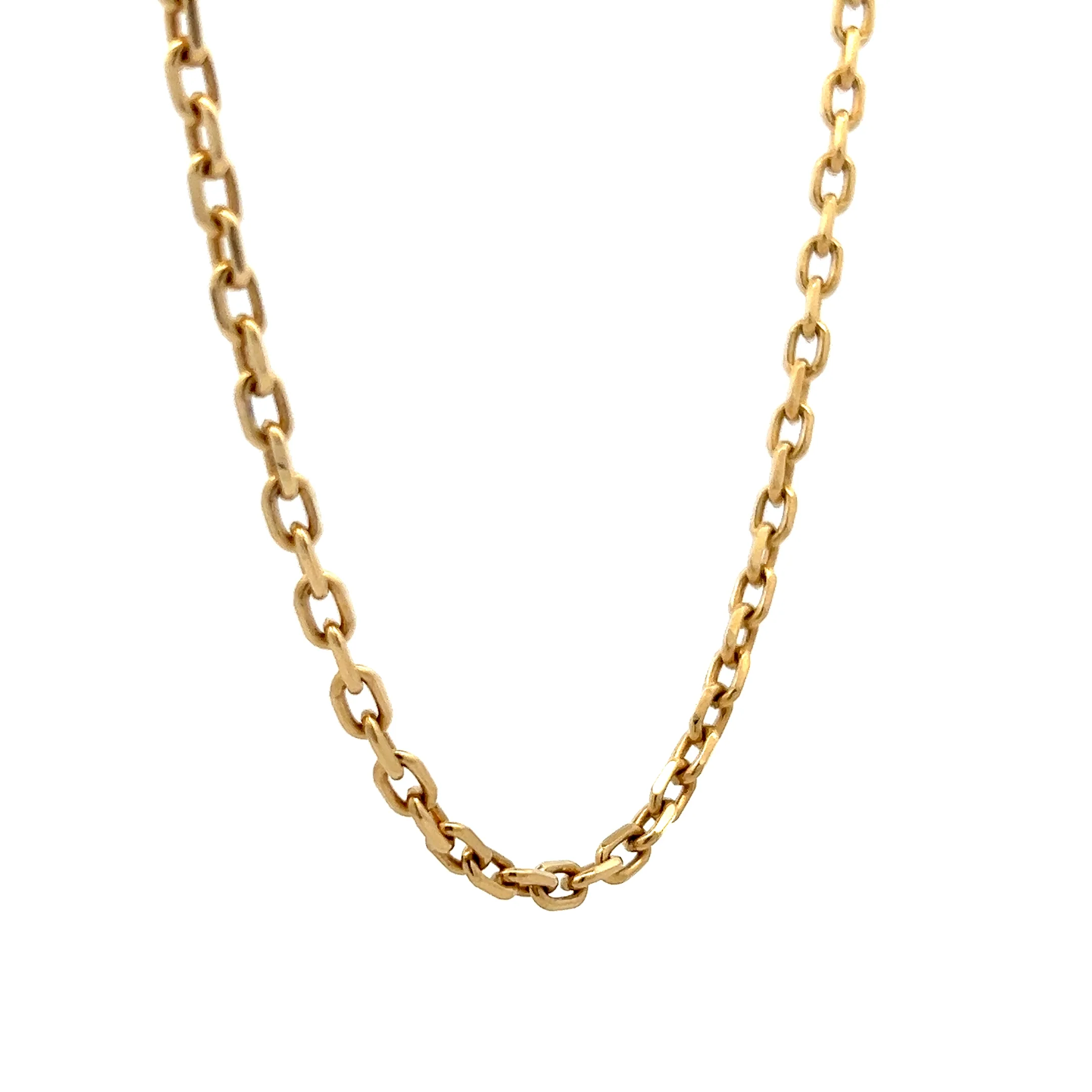 31 Inch Oval Curb Link Necklace in 18k Yellow Gold - Image 3