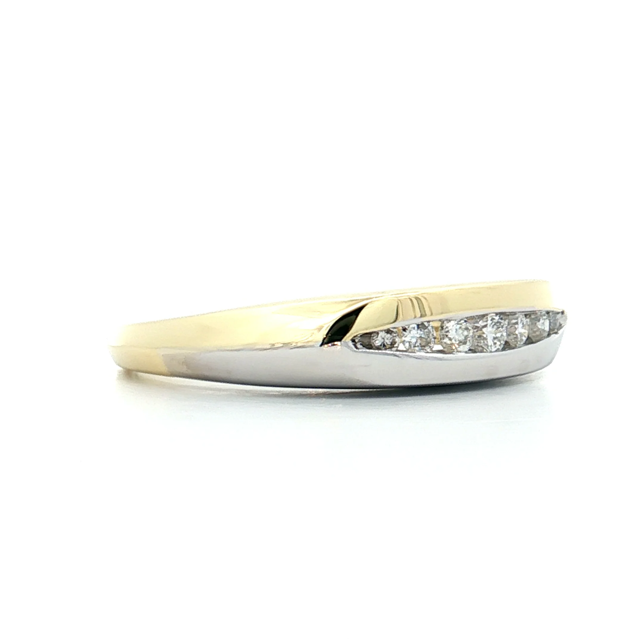 .31 Mens Diamond Wedding Band Two-Tone 18k - Image 3
