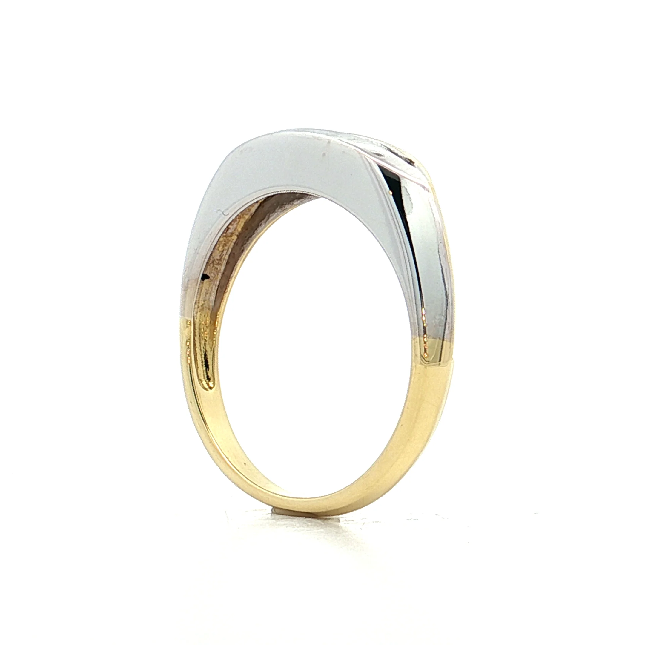 .31 Mens Diamond Wedding Band Two-Tone 18k - Image 5