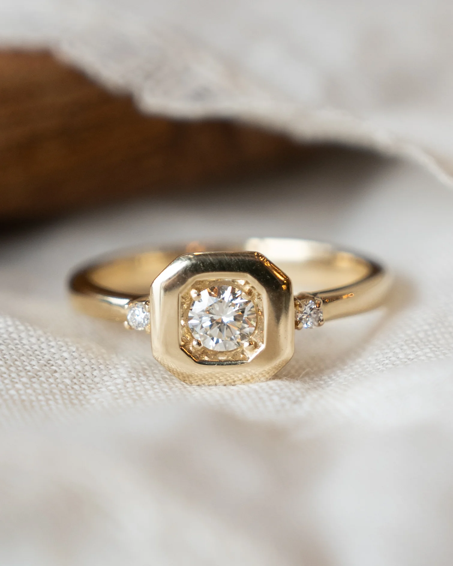 .31 Round Diamond Engagement Ring 14k Yellow Gold - Image 6