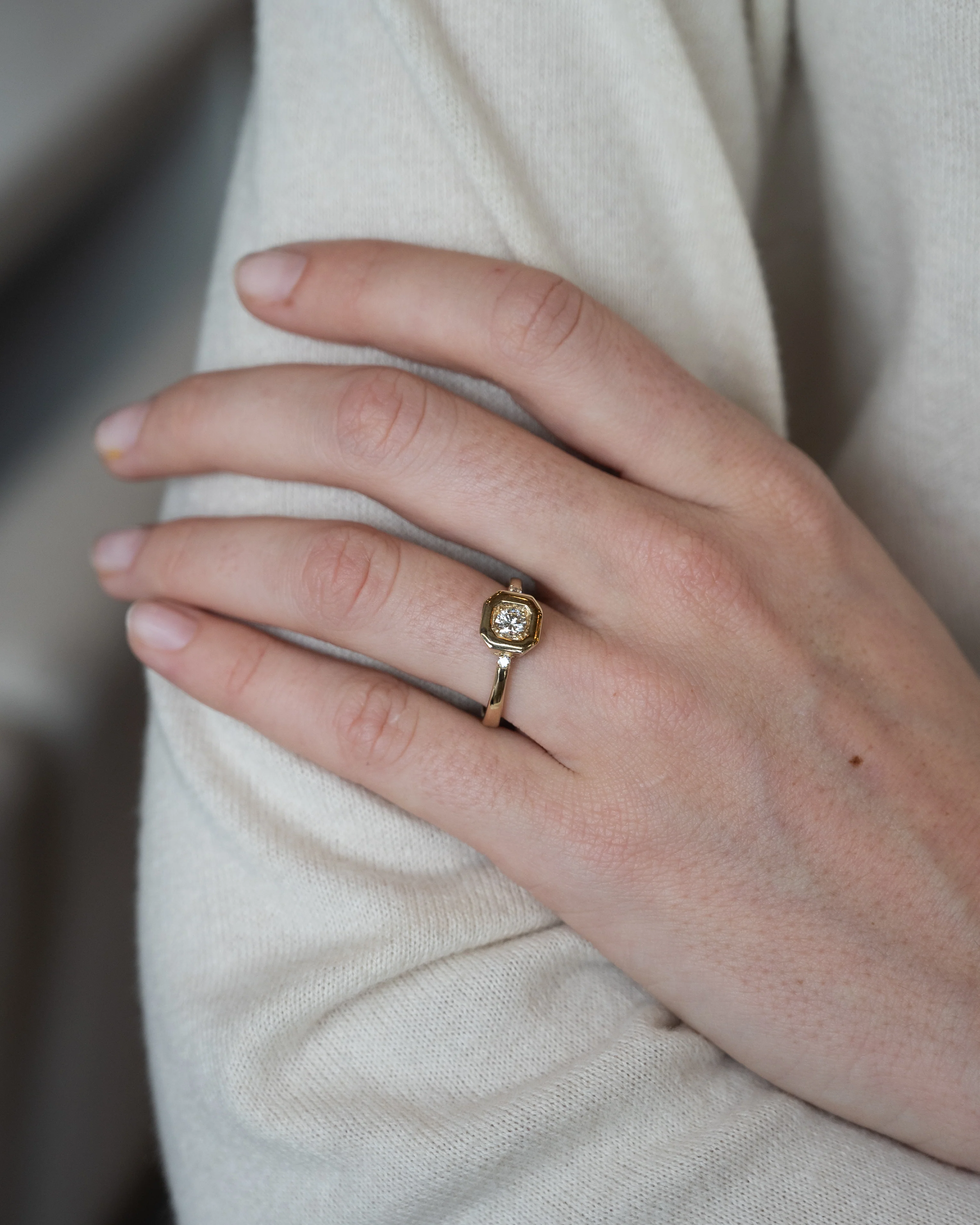 .31 Round Diamond Engagement Ring 14k Yellow Gold - Image 7