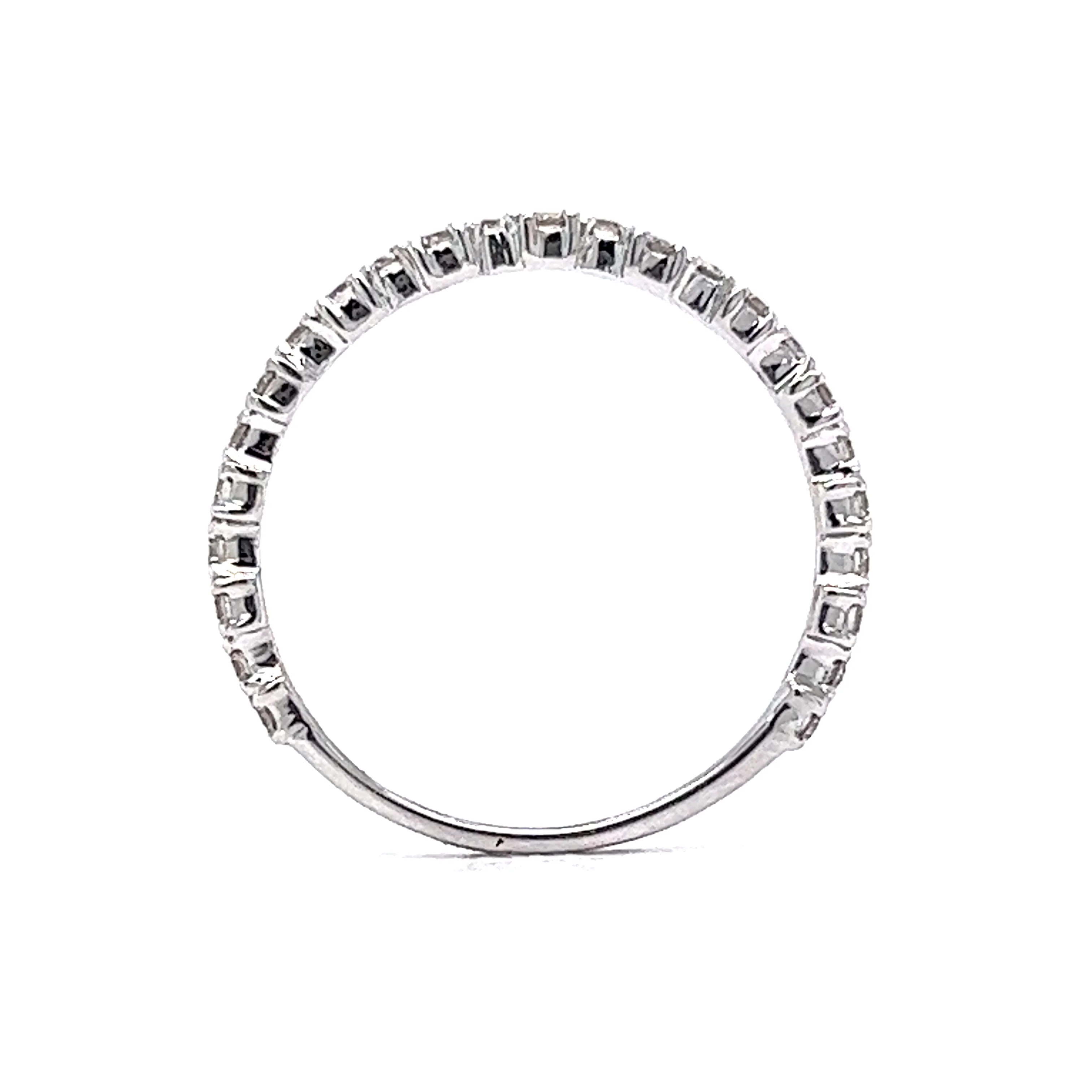 .31 Staggered Diamond Wedding Band in 14k White Gold - Image 4