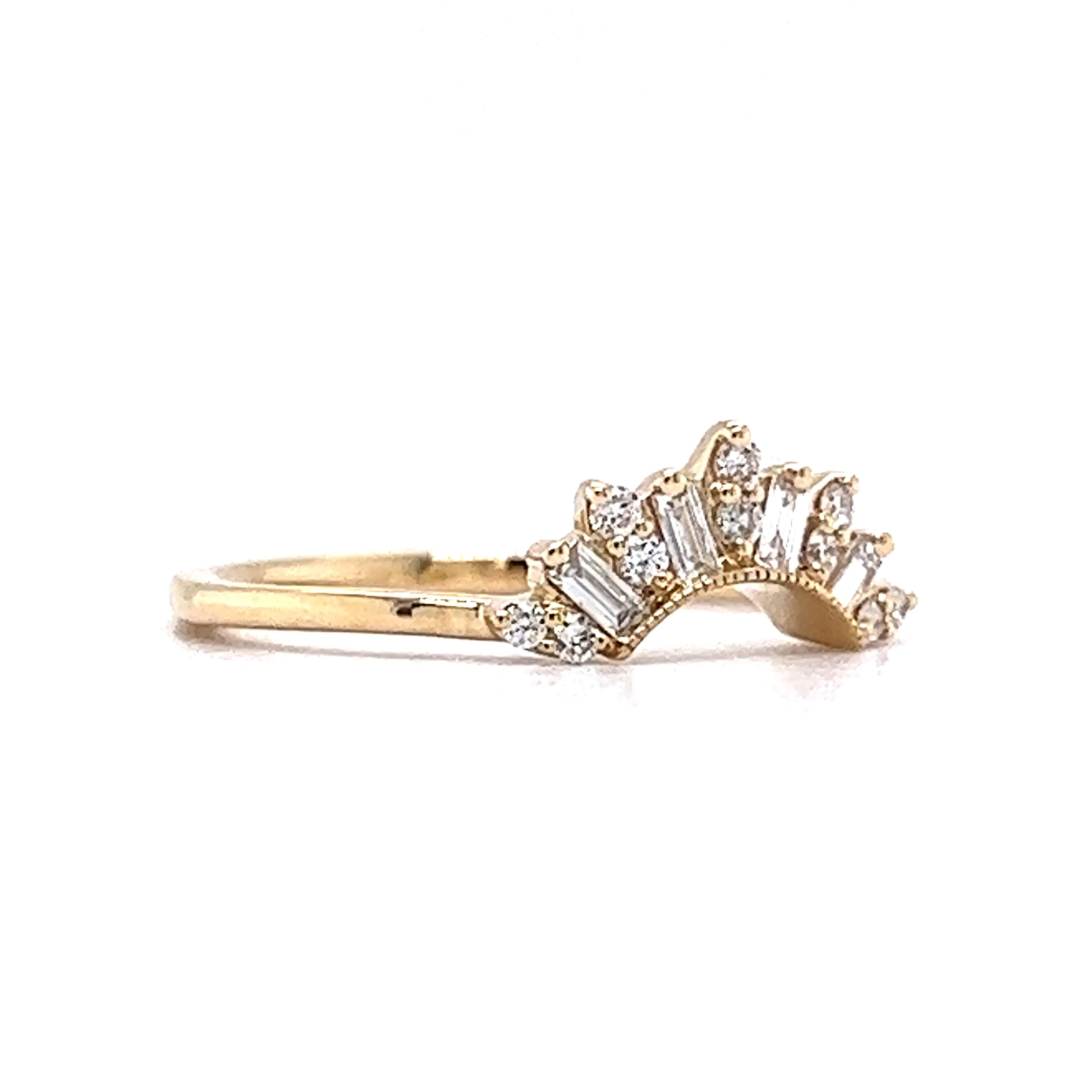 .31 Tiara Diamond Wedding Band in 14k Yellow Gold - Image 3