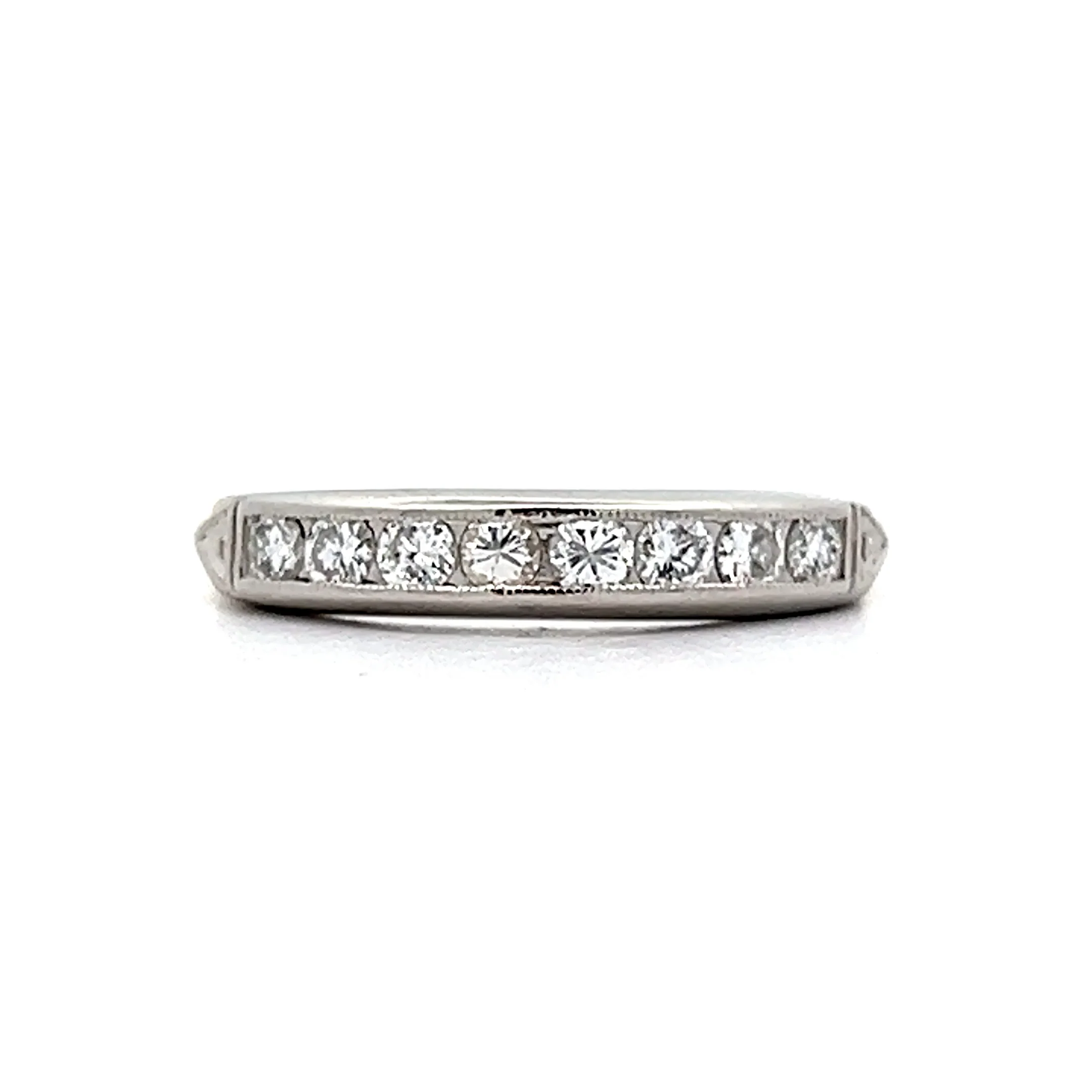 .32 Antique Art Deco Diamond Wedding Band in Platinum