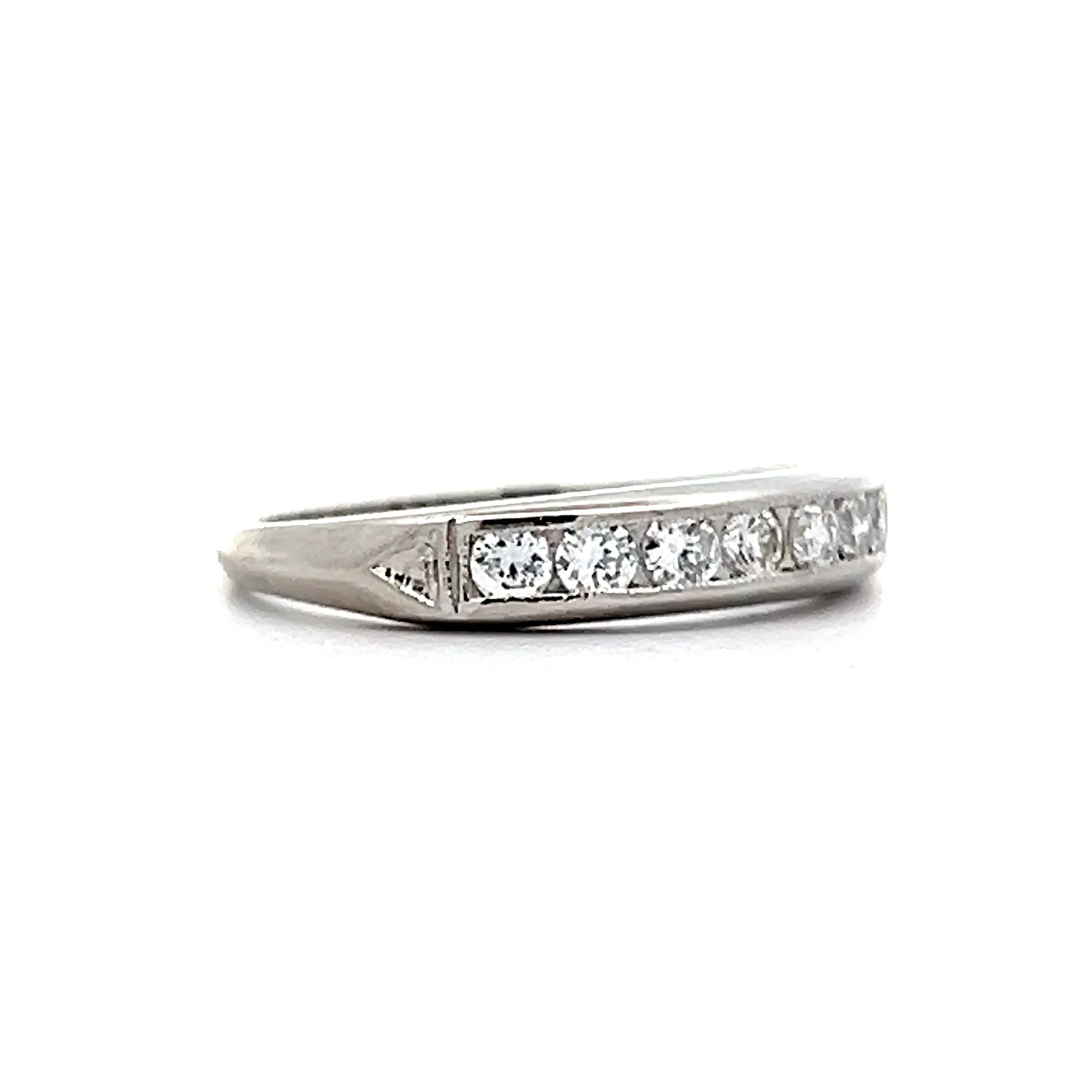 .32 Antique Art Deco Diamond Wedding Band in Platinum - Image 3