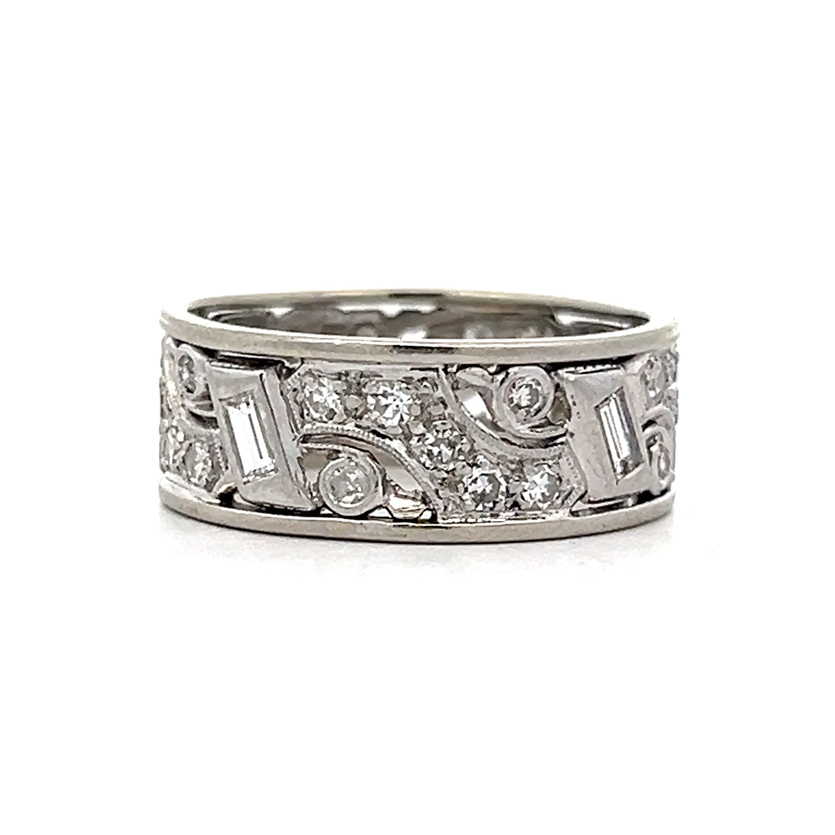 .32 Art Deco Diamond Eternity Band in Platinum - Image 3