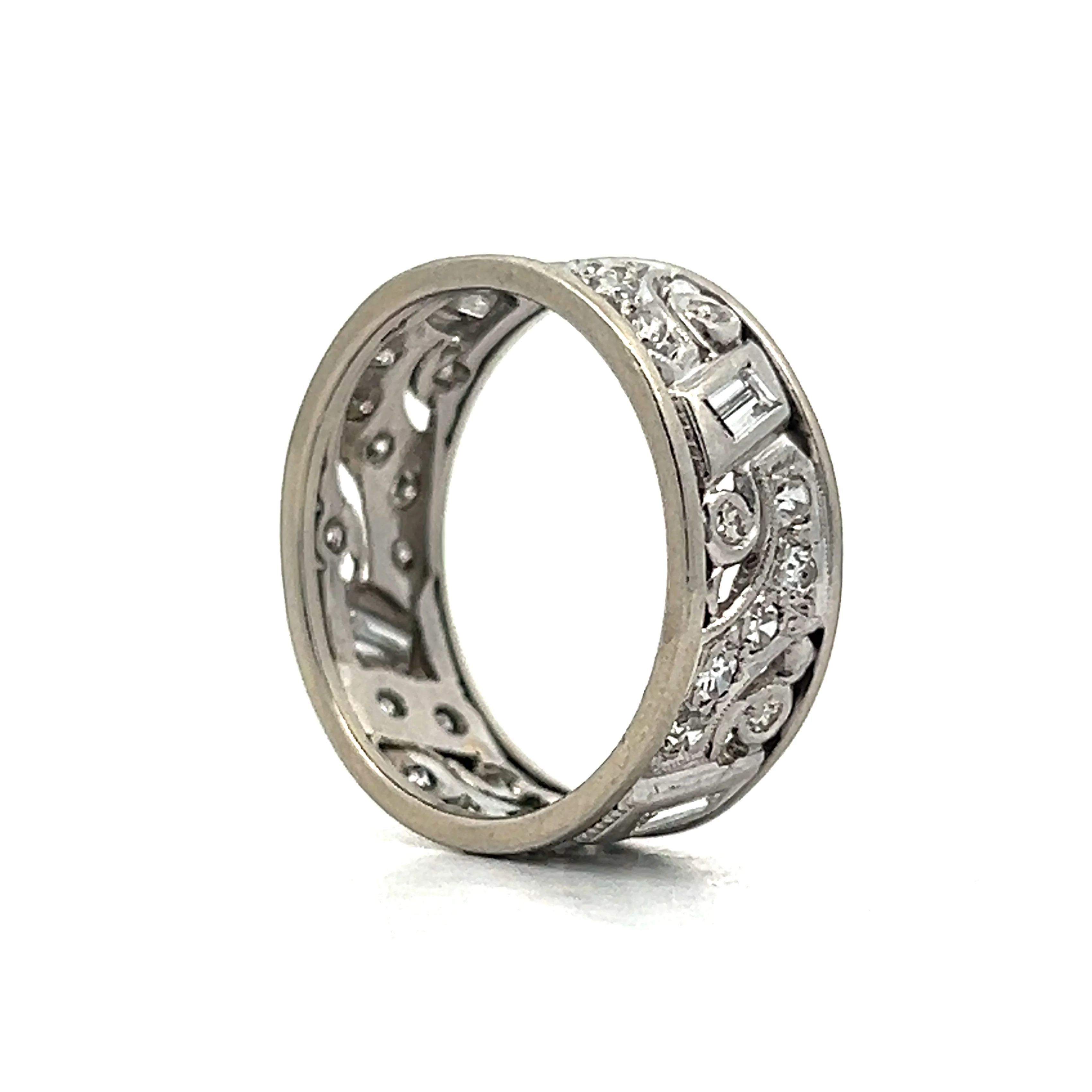 .32 Art Deco Diamond Eternity Band in Platinum - Image 5
