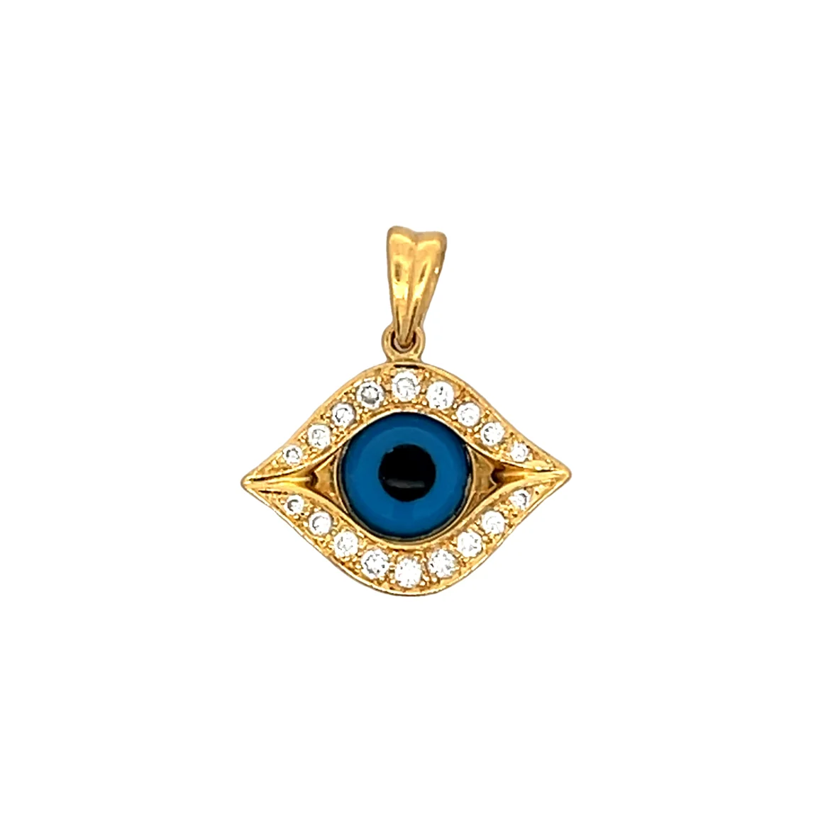 .32 Diamond Evil Eye Pendant Necklace in 18k - Image 5