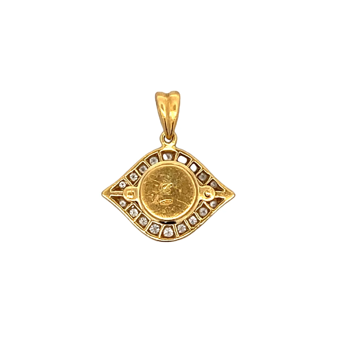 .32 Diamond Evil Eye Pendant Necklace in 18k - Image 6