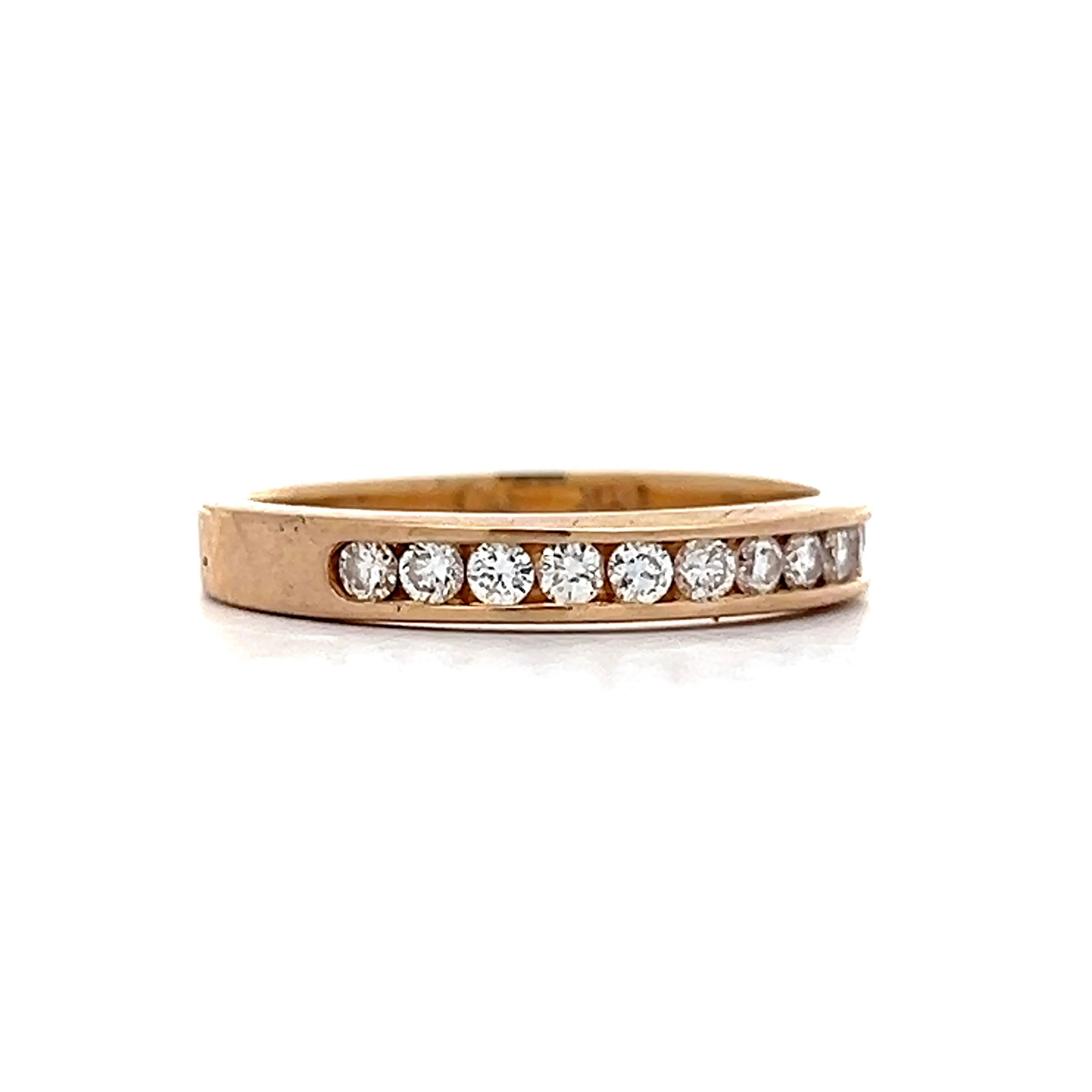 .32 Channel Set Diamond Wedding Band in Yellow Gold - Image 3