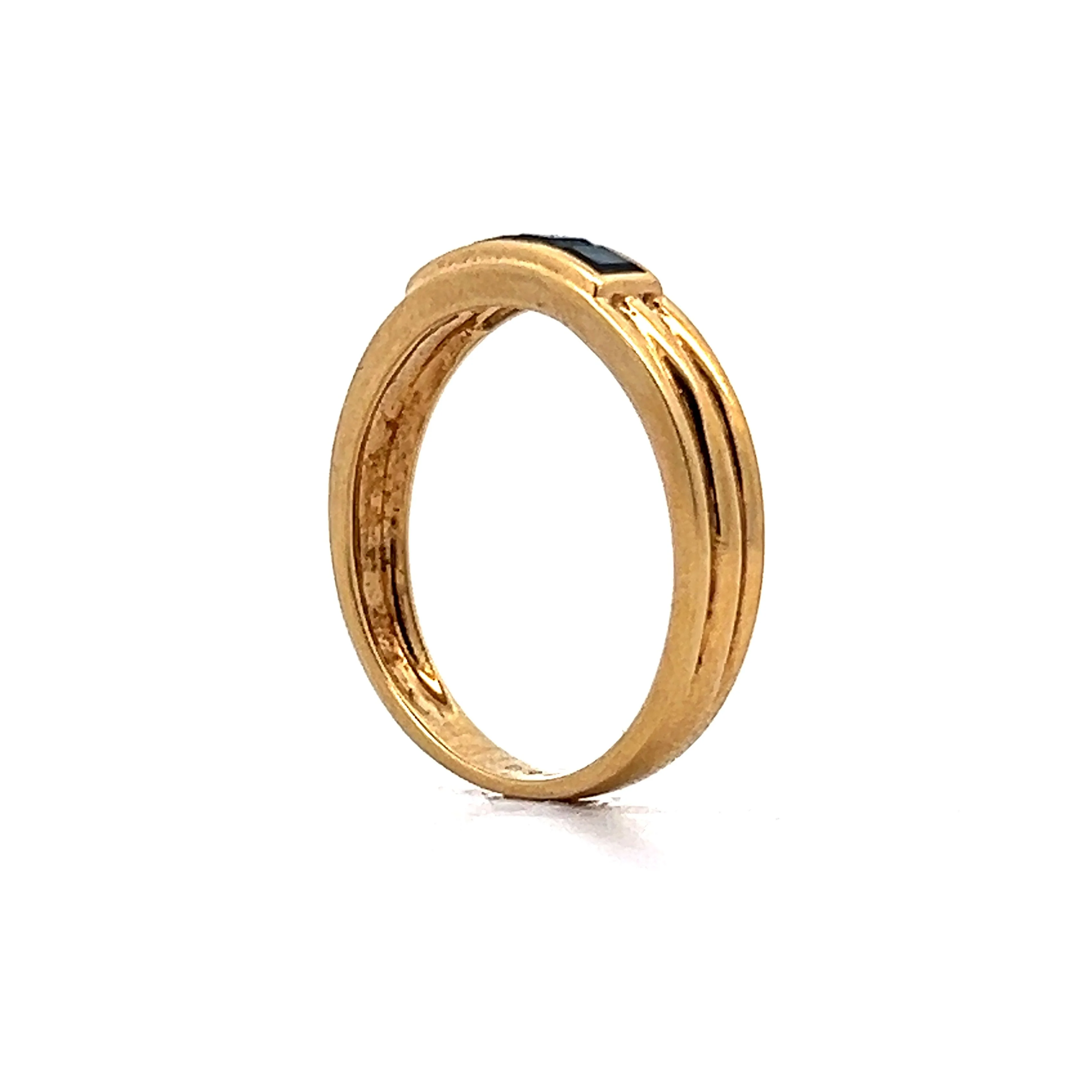 .32 Square Cut Sapphires in 18k Yellow Gold - Image 5