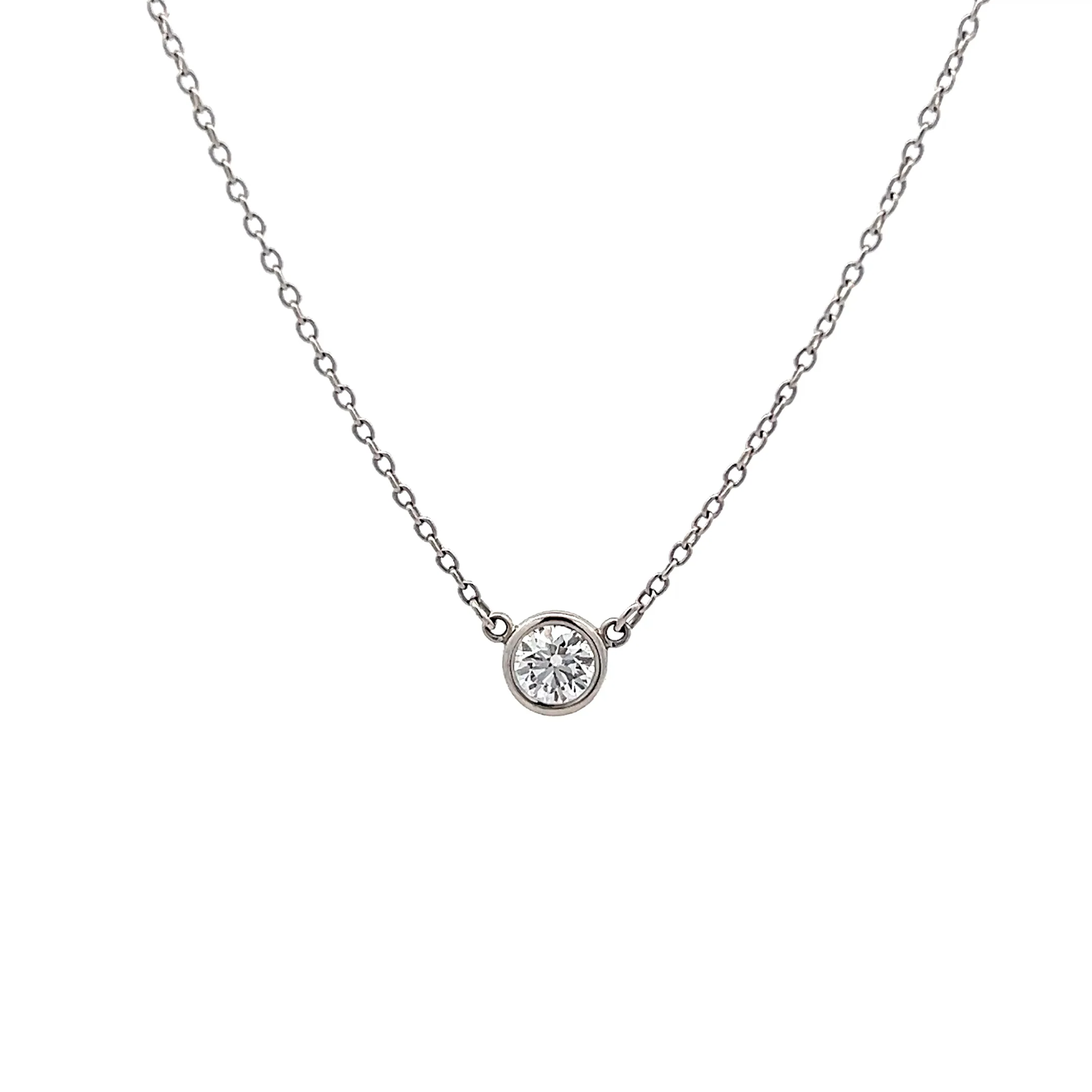.32 Tiffany & Co. Solitaire Diamond Necklace in Platinum