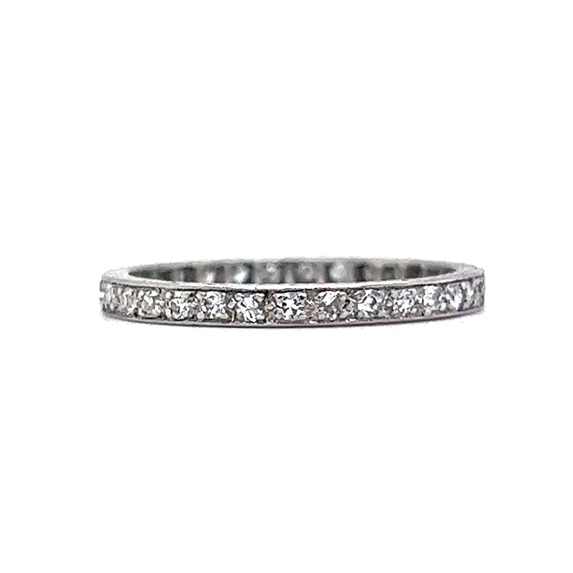 .32 Art Deco Diamond Eternity Wedding Band in Platinum