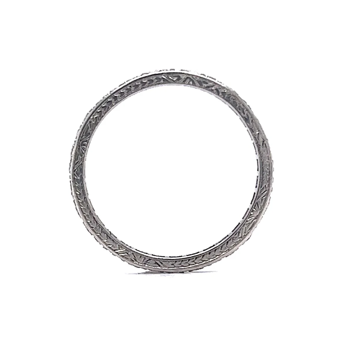 .32 Art Deco Diamond Eternity Wedding Band in Platinum - Image 4