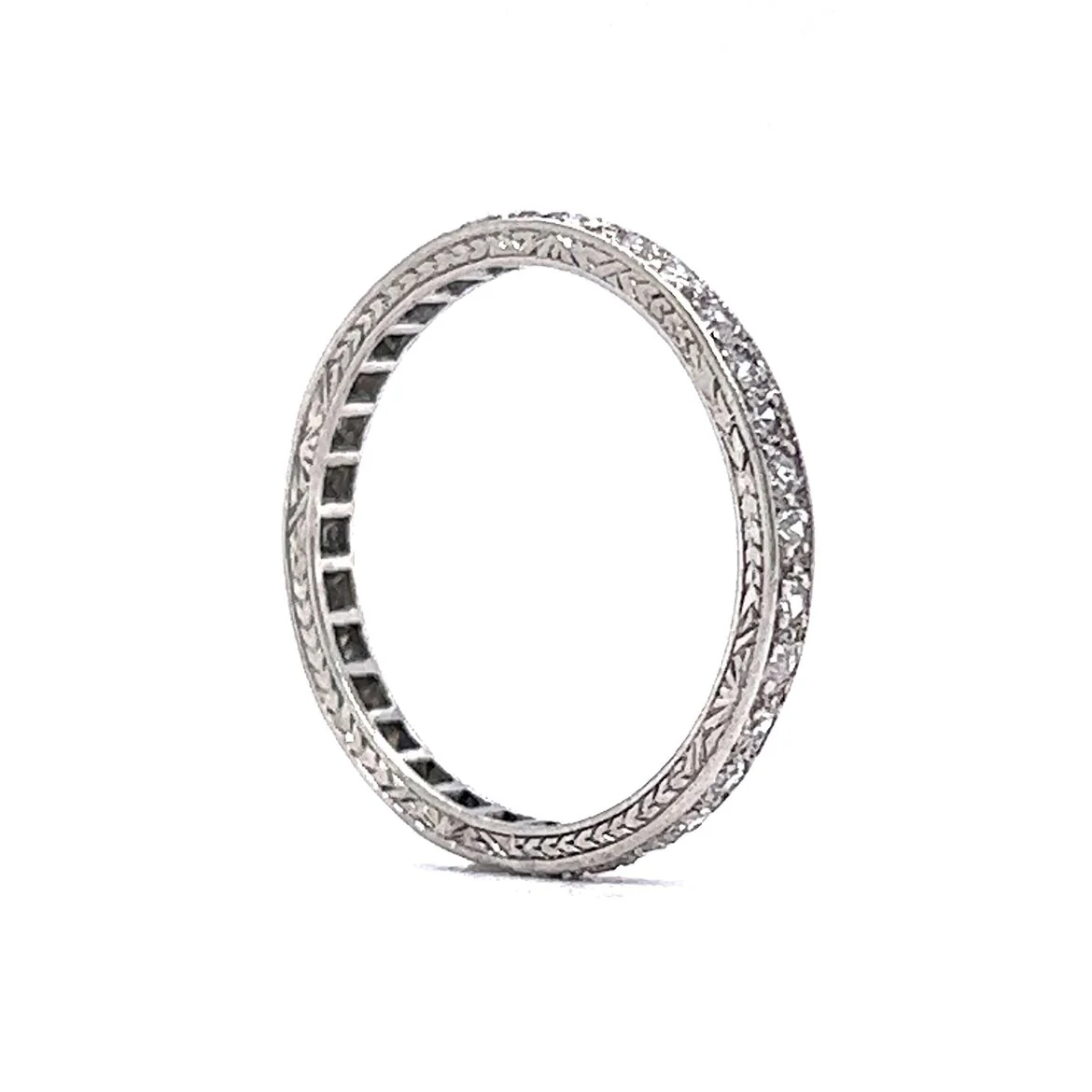 .32 Art Deco Diamond Eternity Wedding Band in Platinum - Image 5
