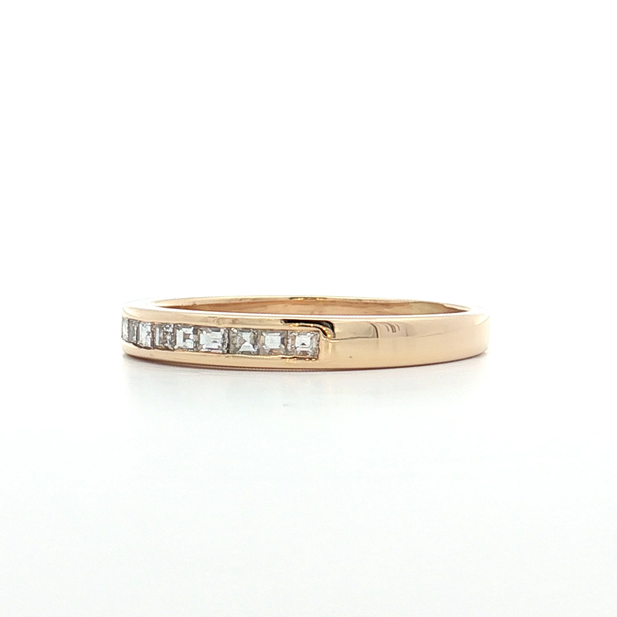 .33 Channel Set Diamond Wedding Band 14k Yellow Gold - Image 2