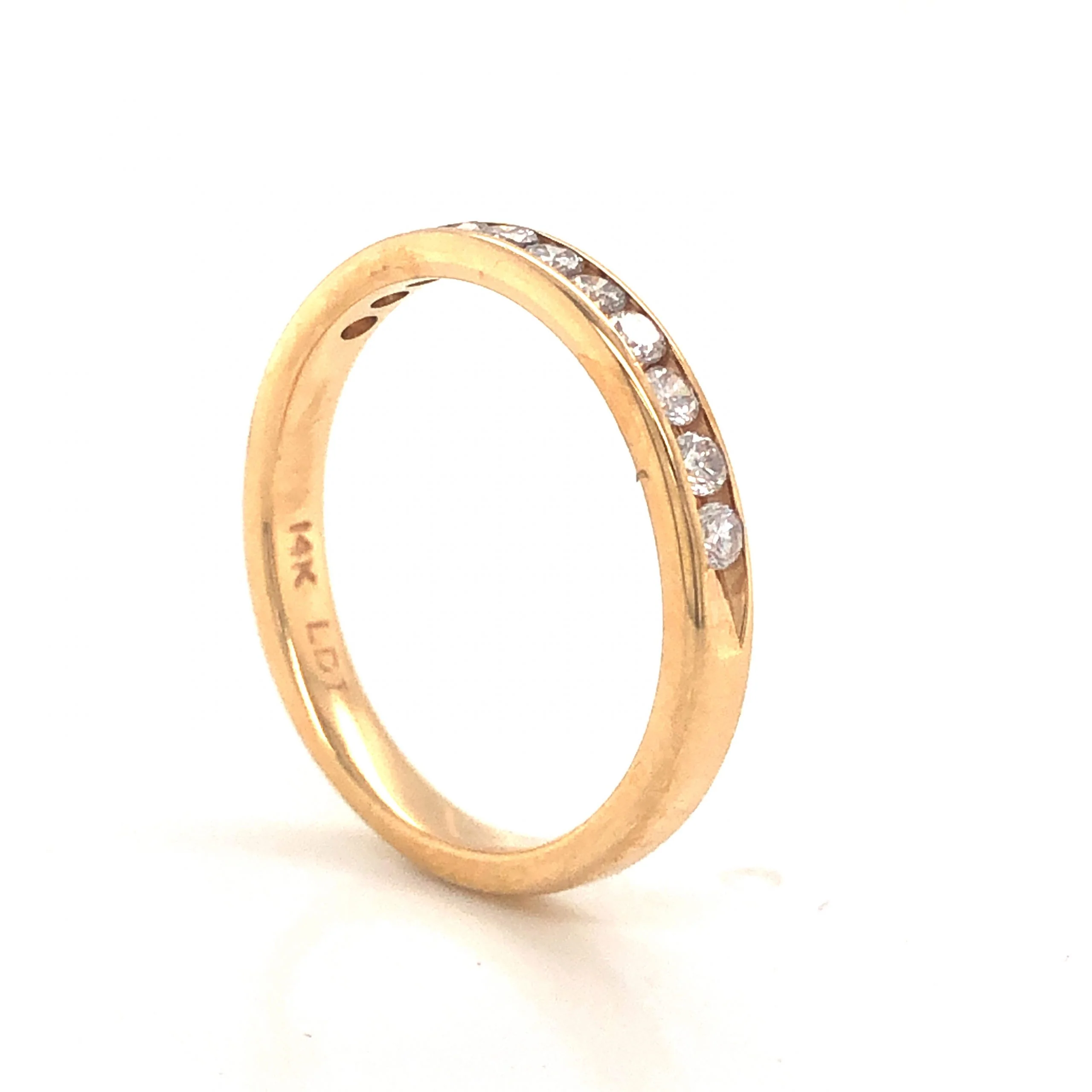 .33 Channel Set Diamond Wedding Band in 14k Yellow Gold - Image 4